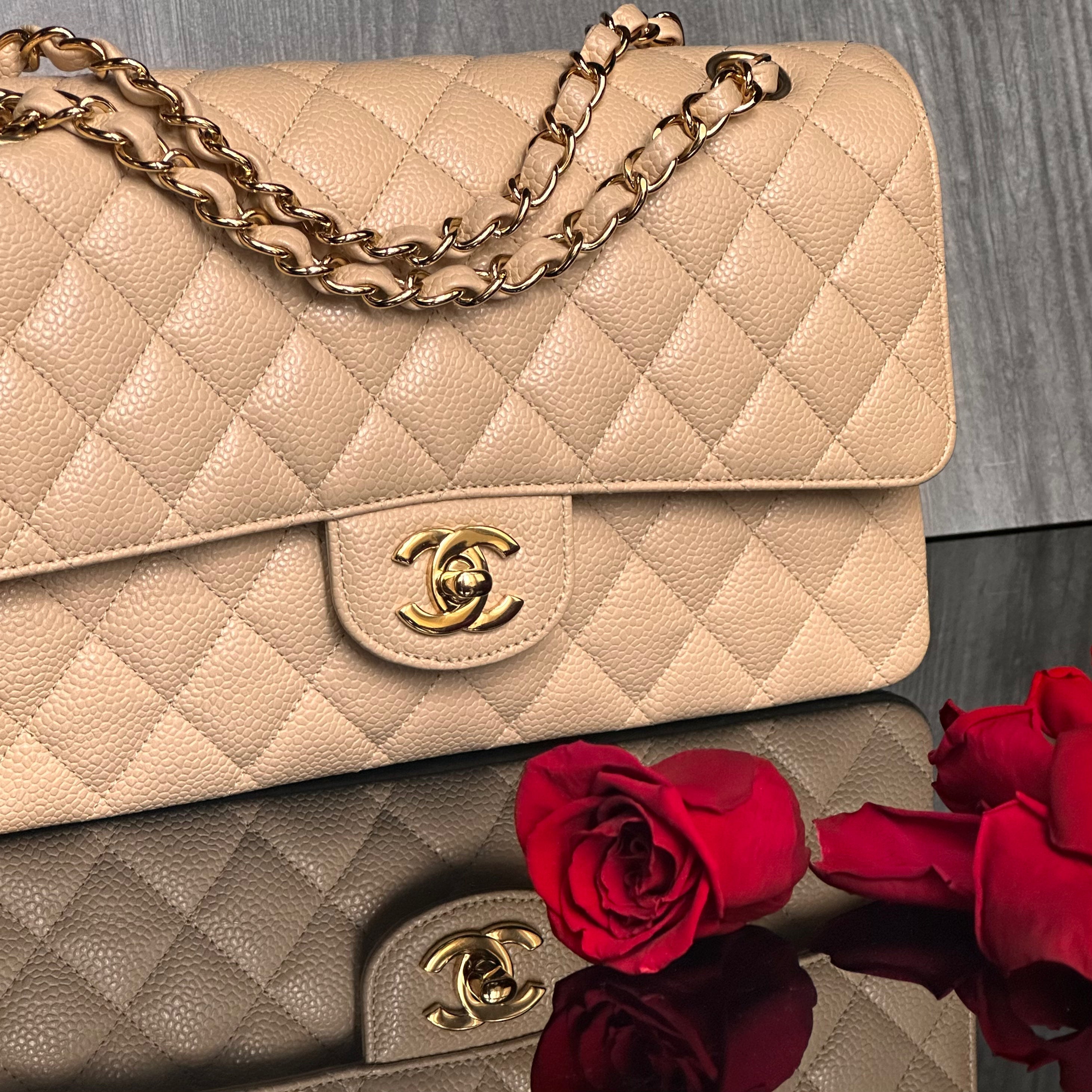 How to remove color transfer from your light colored Chanel Flaps in Caviar.