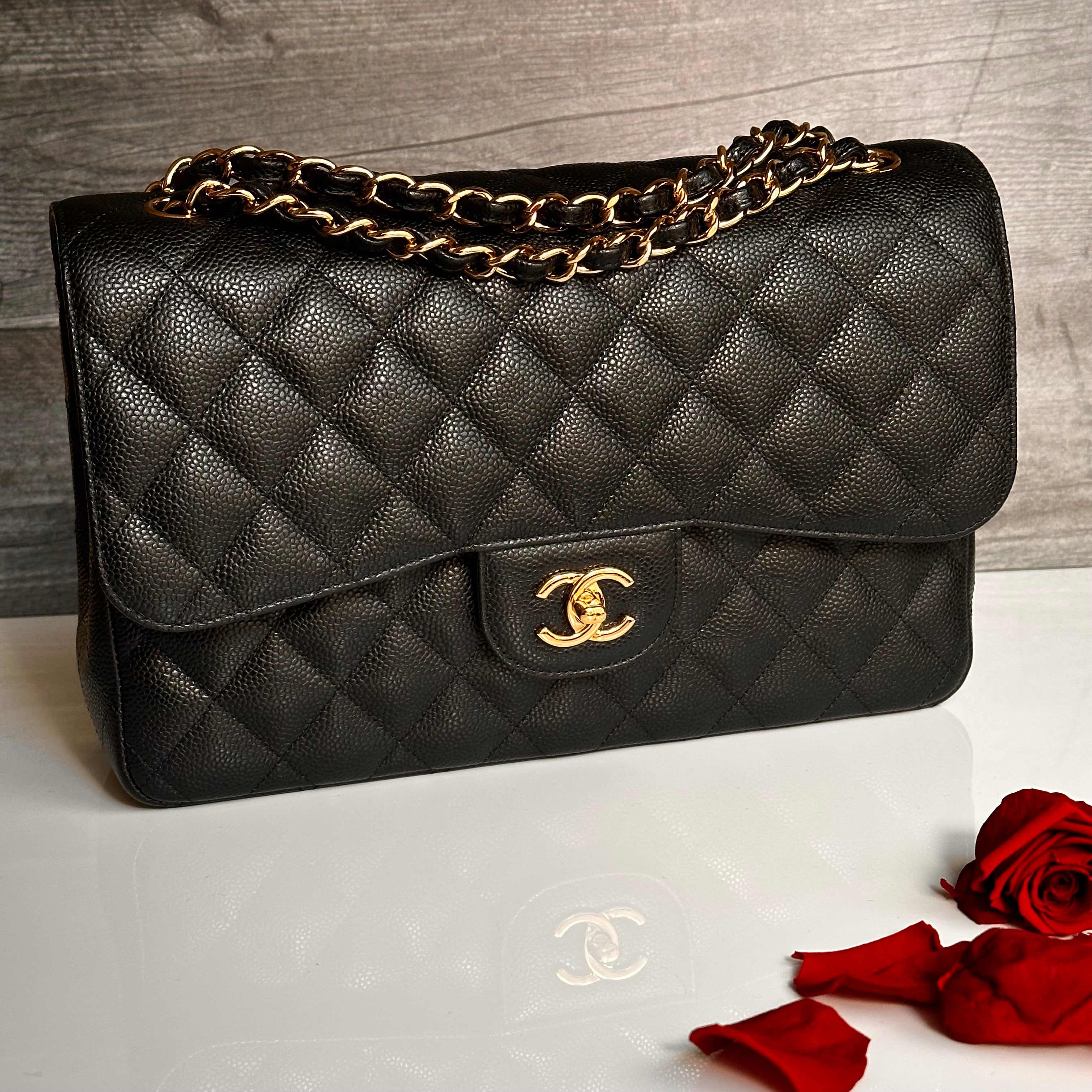 Chanel Jumbo Timeless Classic Double Flap Black Caviar GHW