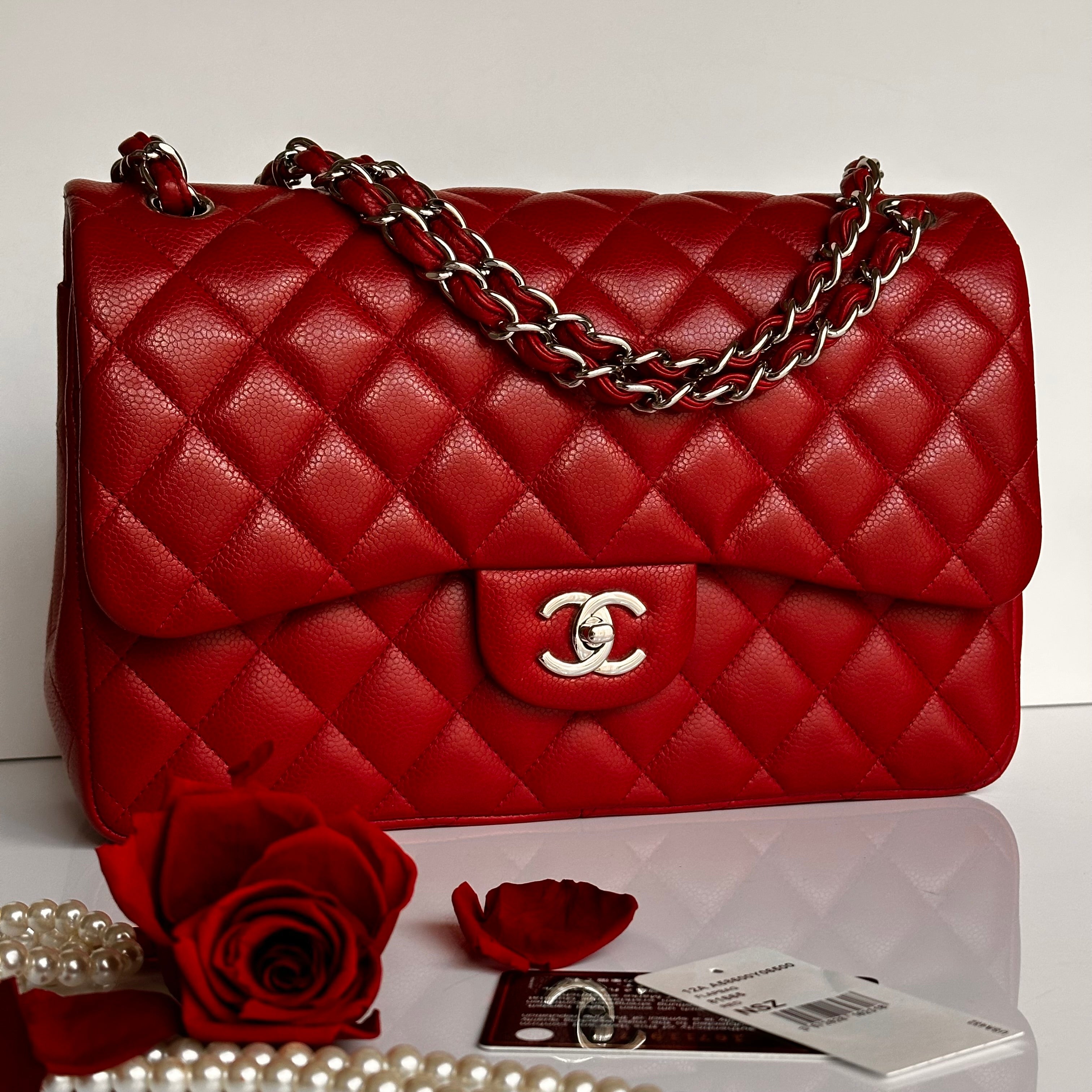 The Iconic 12A Chanel Timeless Classic Jumbo Dark Red Caviar SHW