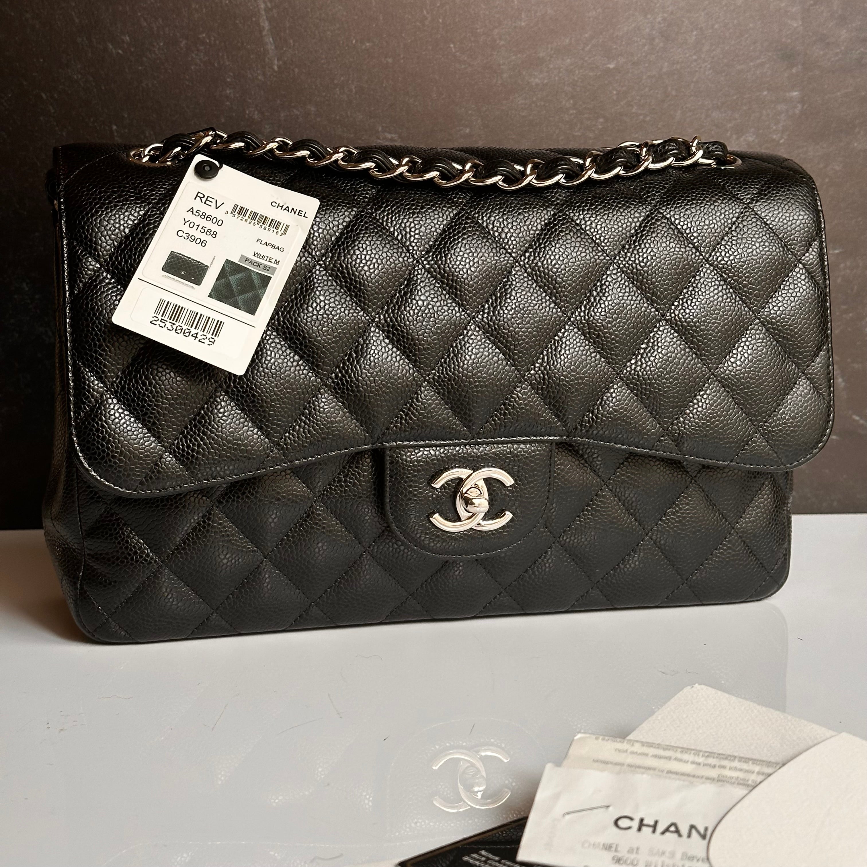 Chanel Timeless Classic Flap Jumbo Black Caviar SHW