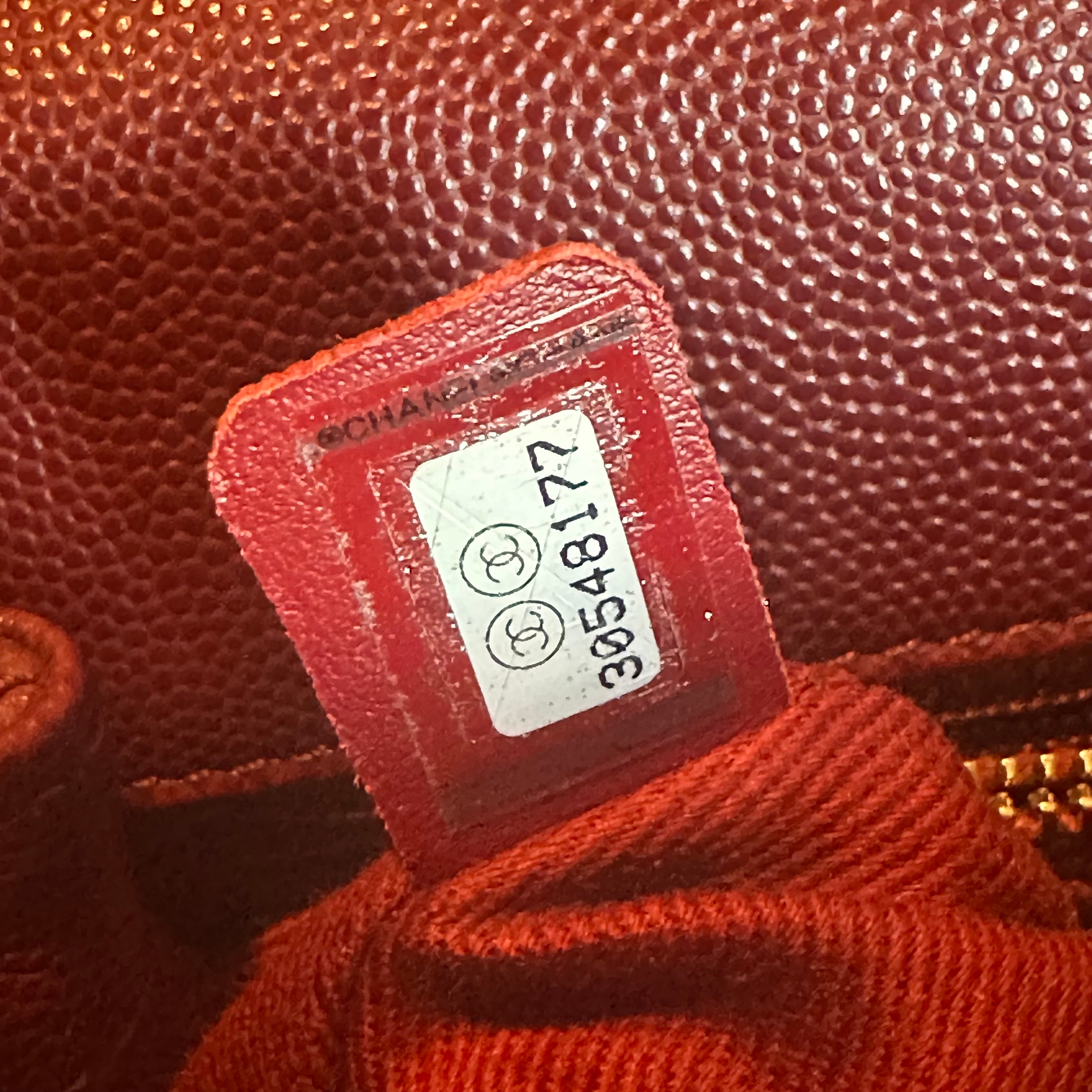 20K CHANEL Coco Top Handle Medium Flap Burgundy Caviar LGHW