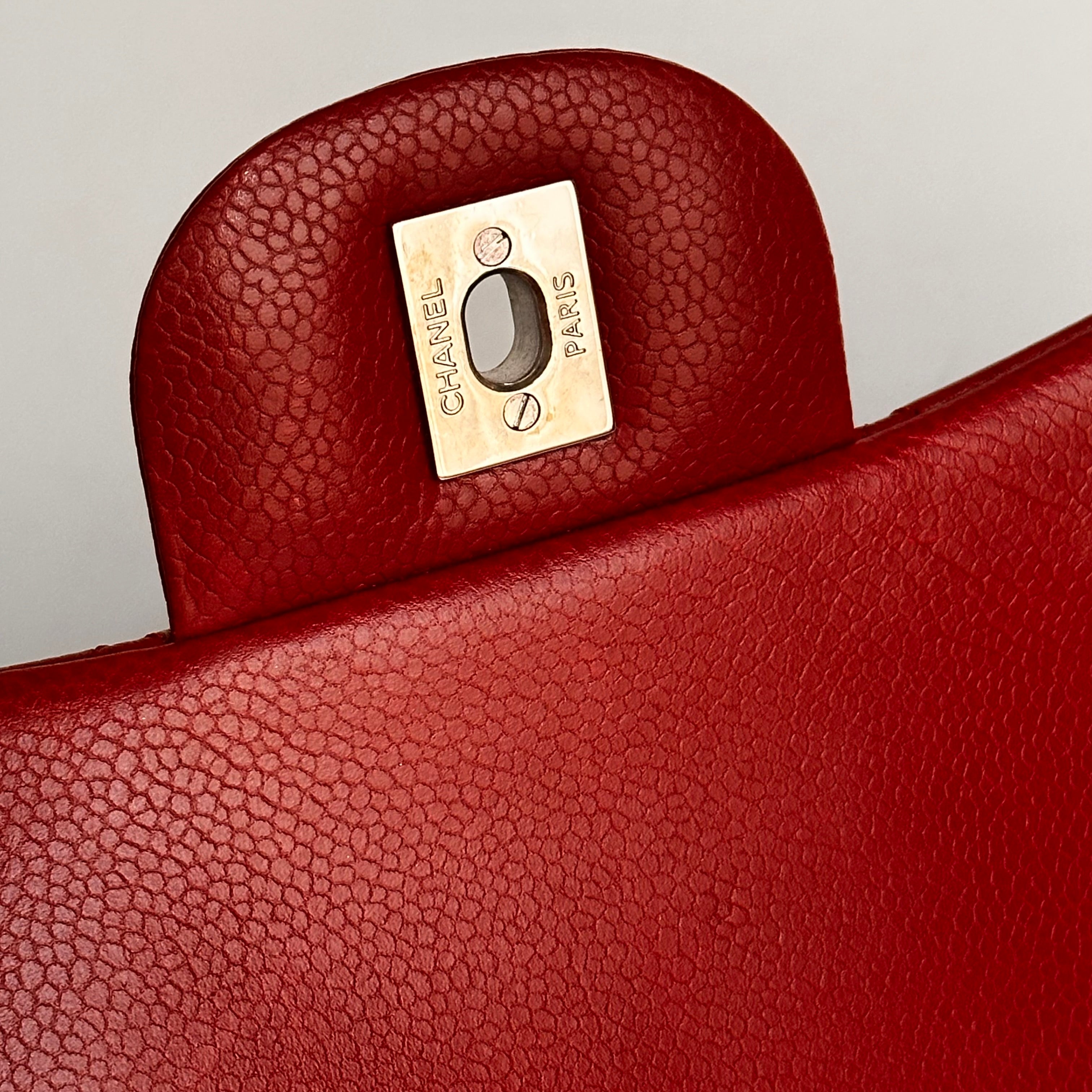 The Iconic 12A Chanel Timeless Classic Jumbo Dark Red Caviar SHW