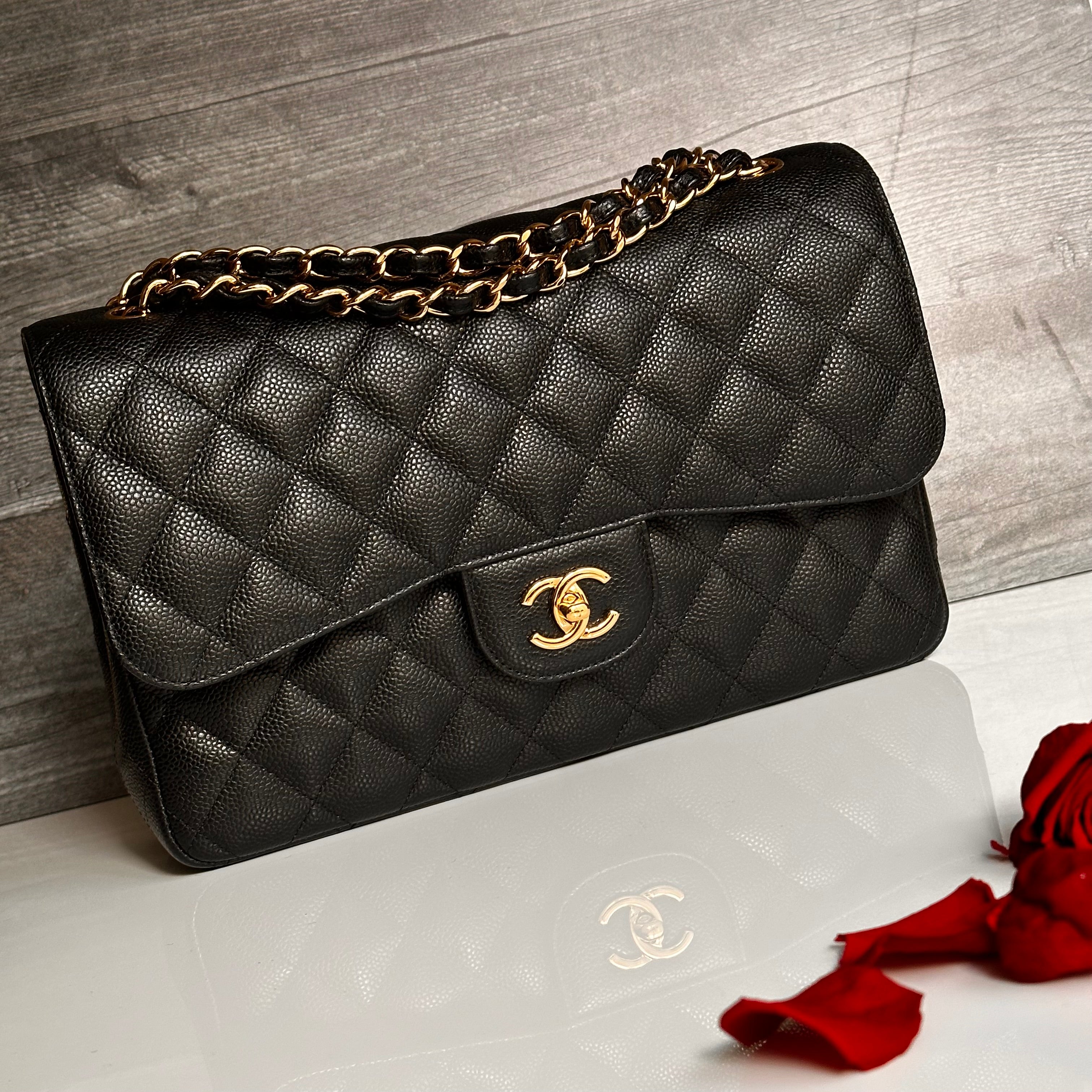 Chanel Jumbo Timeless Classic Double Flap Black Caviar GHW