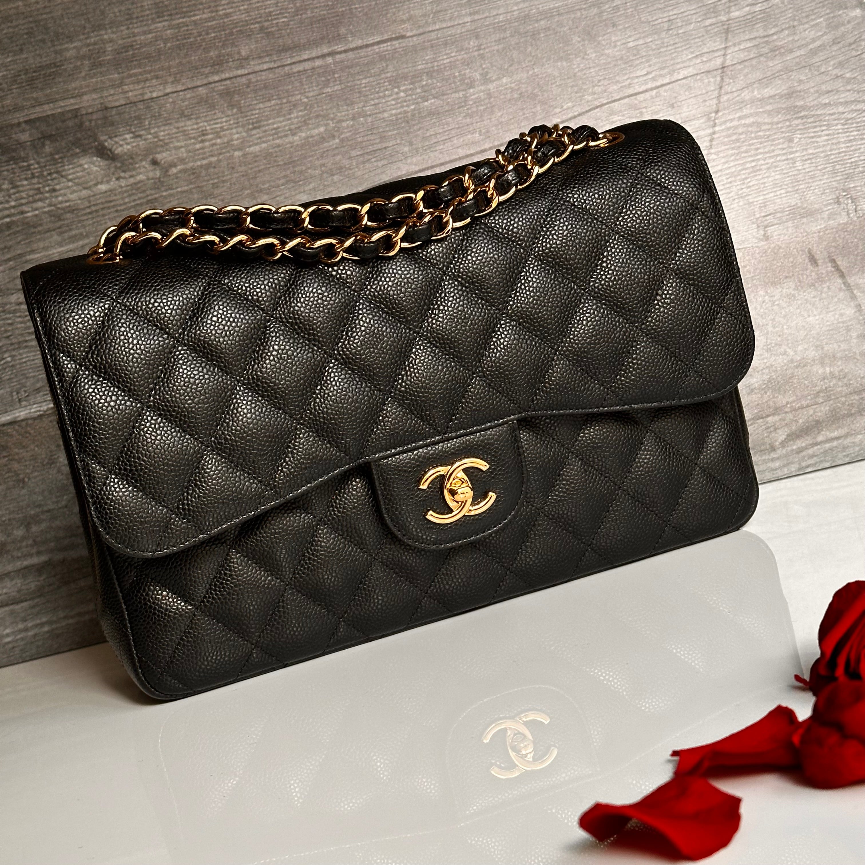 Chanel Jumbo Timeless Classic Double Flap Black Caviar GHW