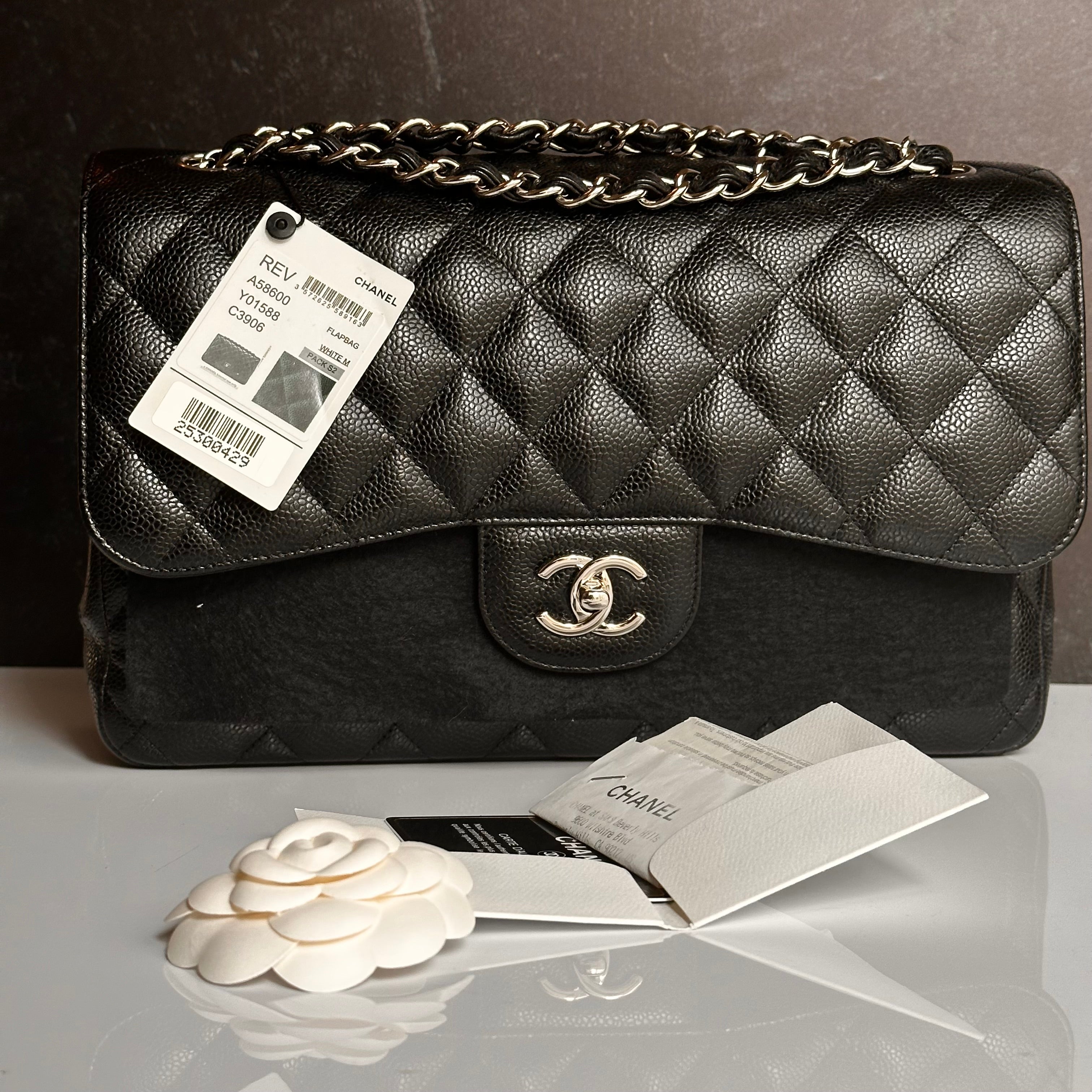 Chanel Timeless Classic Flap Jumbo Black Caviar SHW