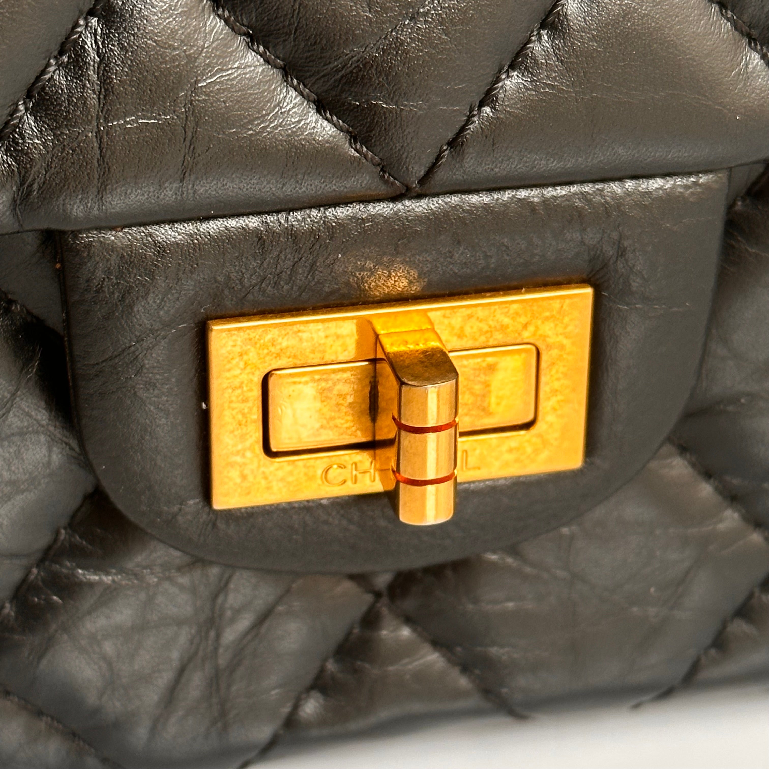 Chanel 2.55 Reissue Mademoiselle Flap Black Aged Calfskin GHW