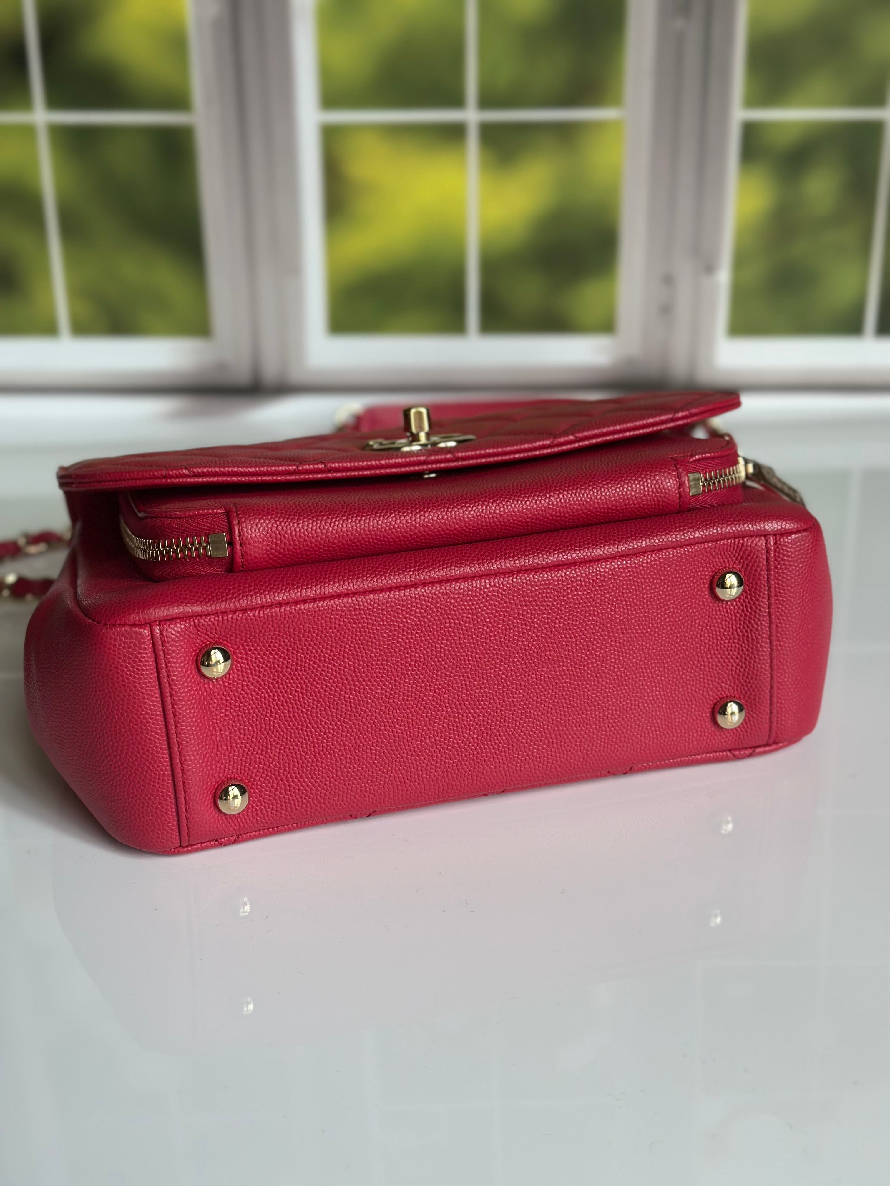 18S Chanel Small Business Affinity Flap Red Caviar GHW