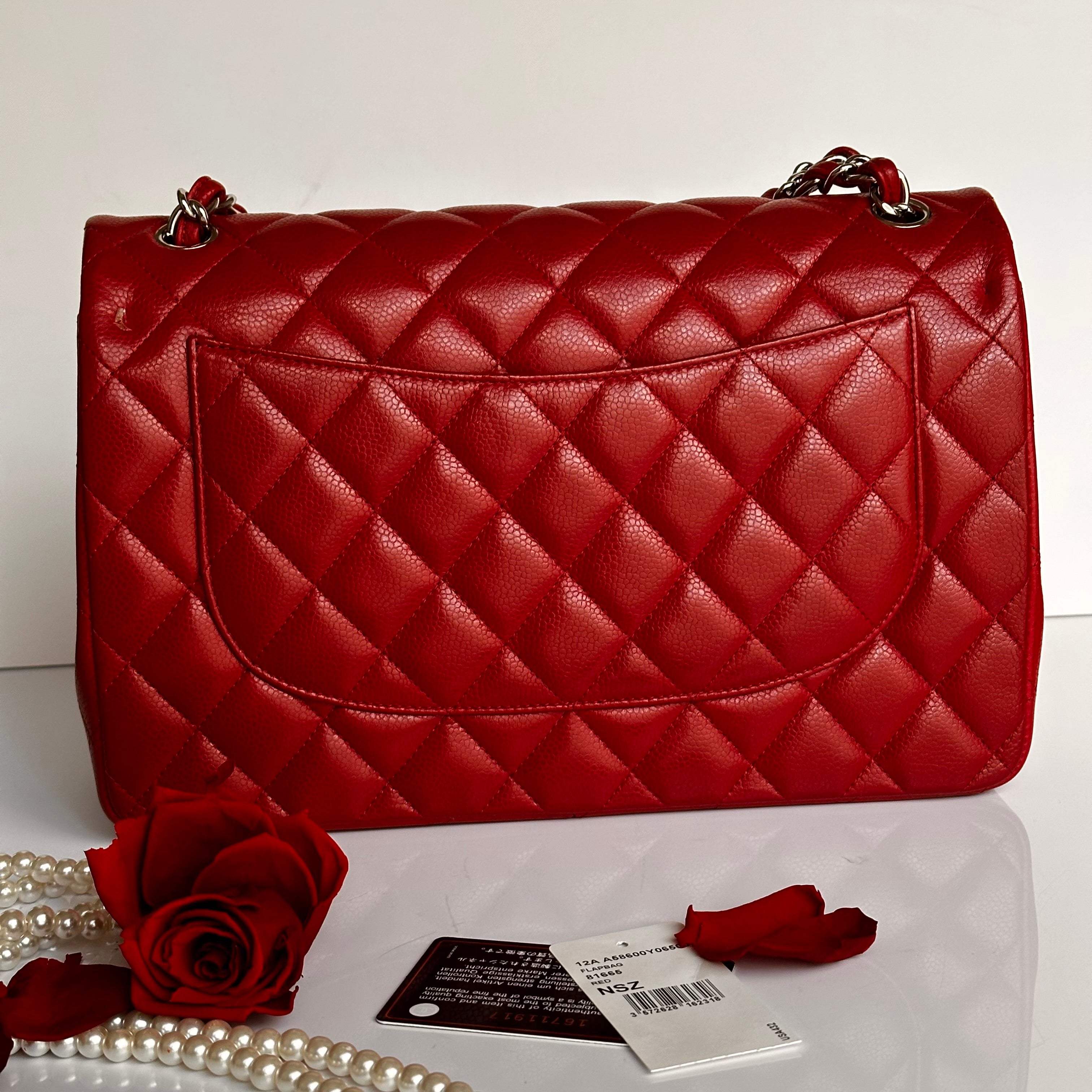 The Iconic 12A Chanel Timeless Classic Jumbo Dark Red Caviar SHW