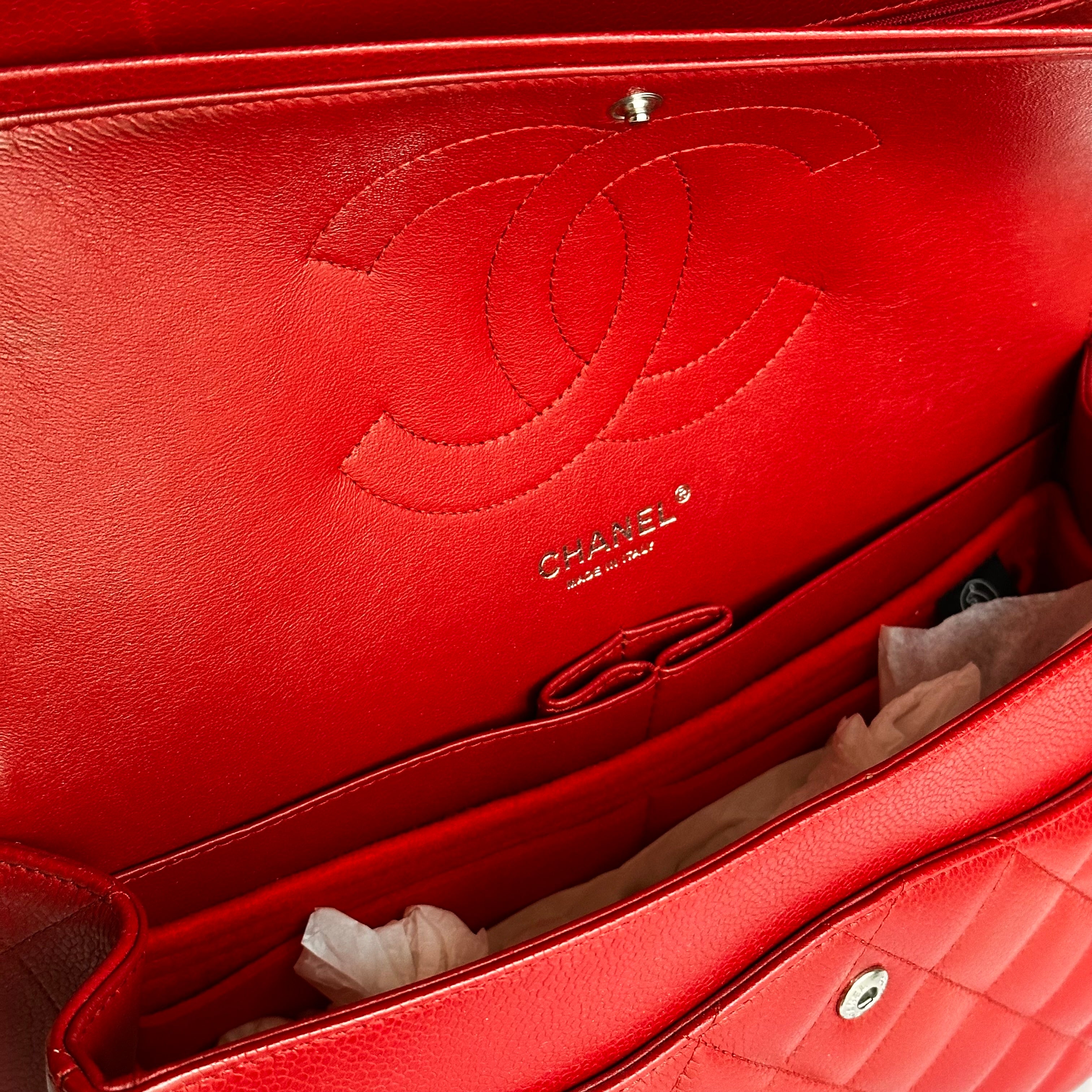 The Iconic 12A Chanel Timeless Classic Jumbo Dark Red Caviar SHW