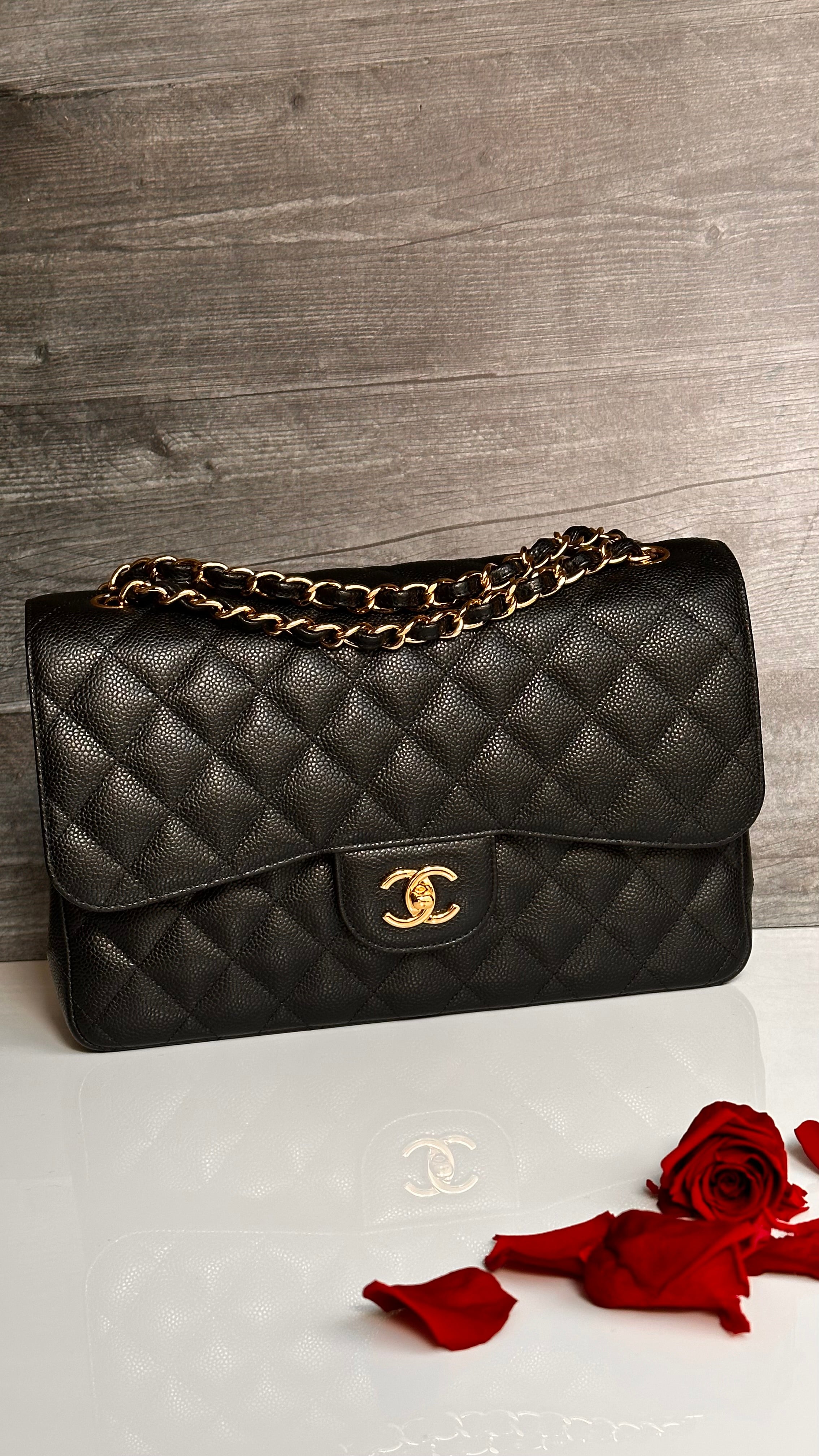 Chanel Jumbo Timeless Classic Double Flap Black Caviar GHW