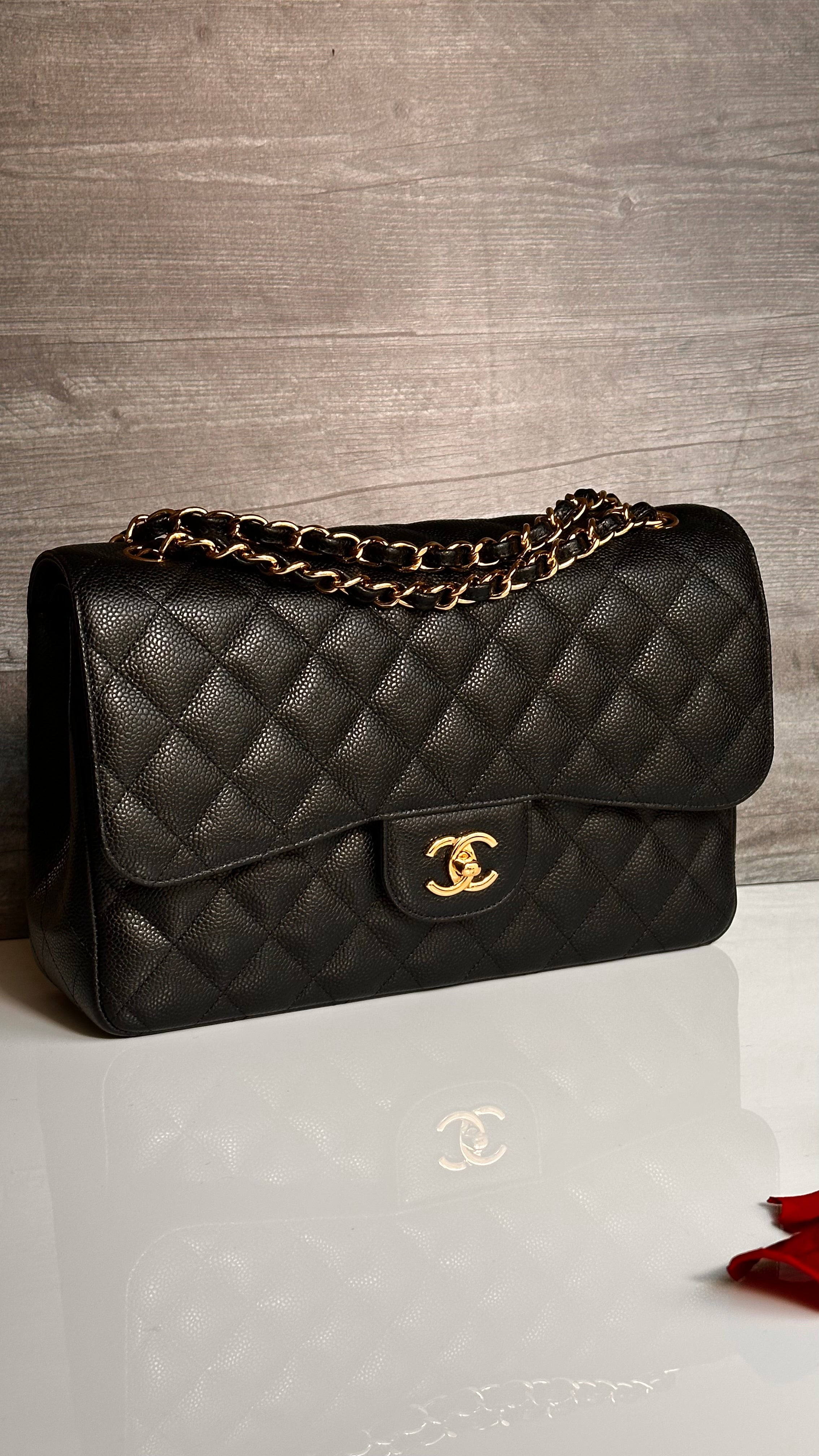 Chanel Jumbo Timeless Classic Double Flap Black Caviar GHW