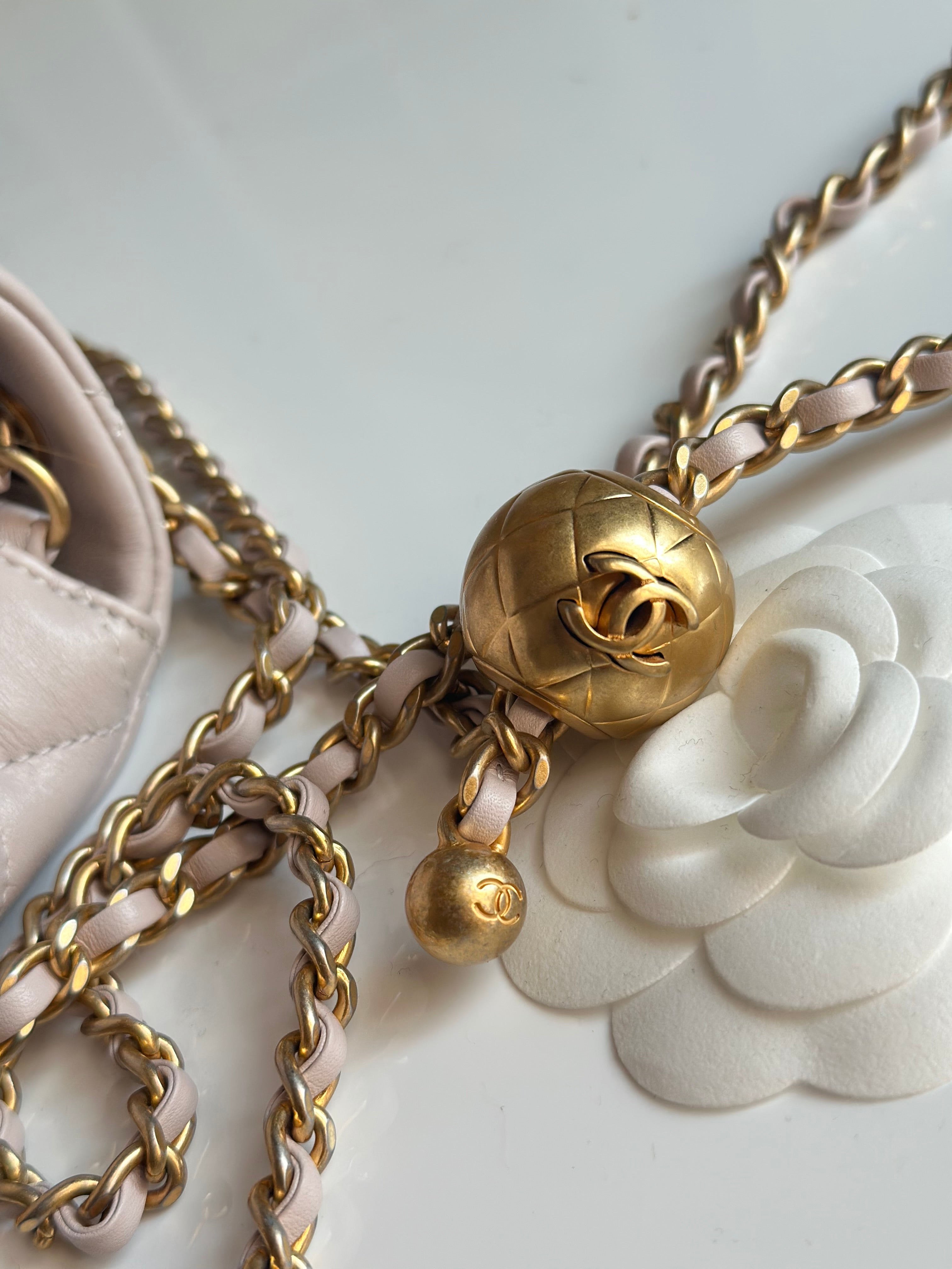 2021 Chanel Mini Pearl Crush Flap Lilac Lambskin & GHW