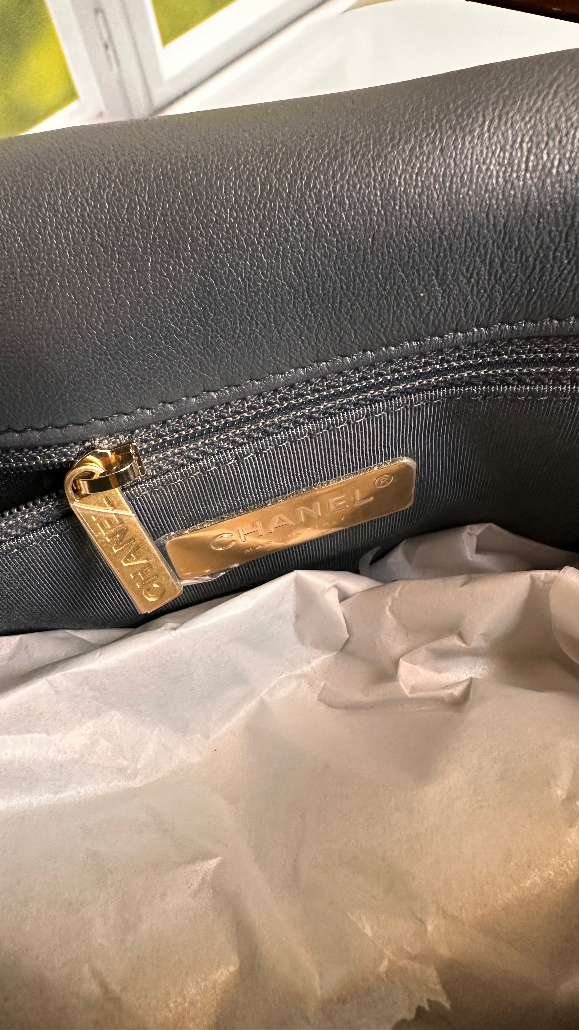 21B Chanel Small-Medium 19 Flap Dark Grey Lambskin