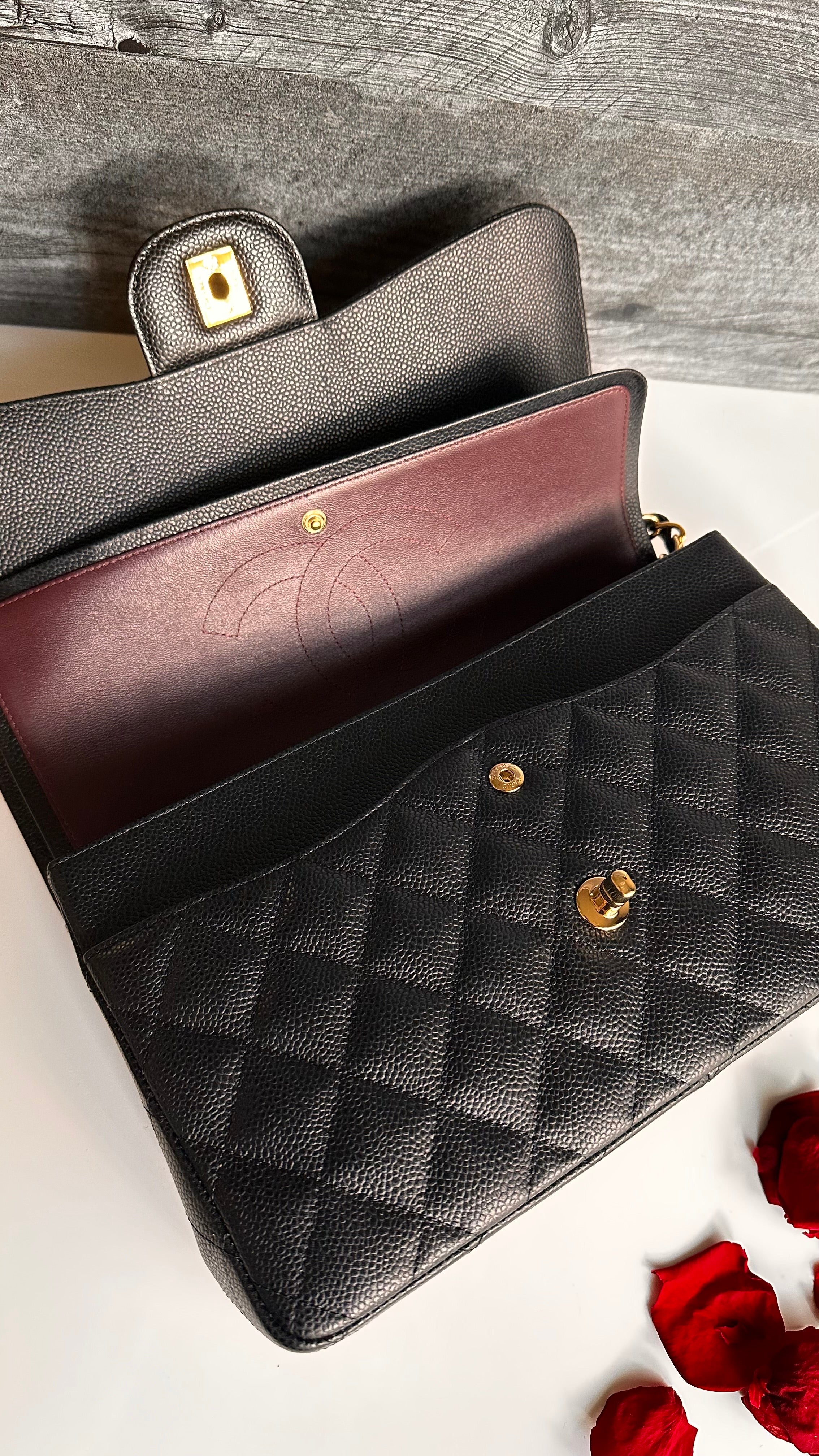 Chanel Jumbo Timeless Classic Double Flap Black Caviar GHW