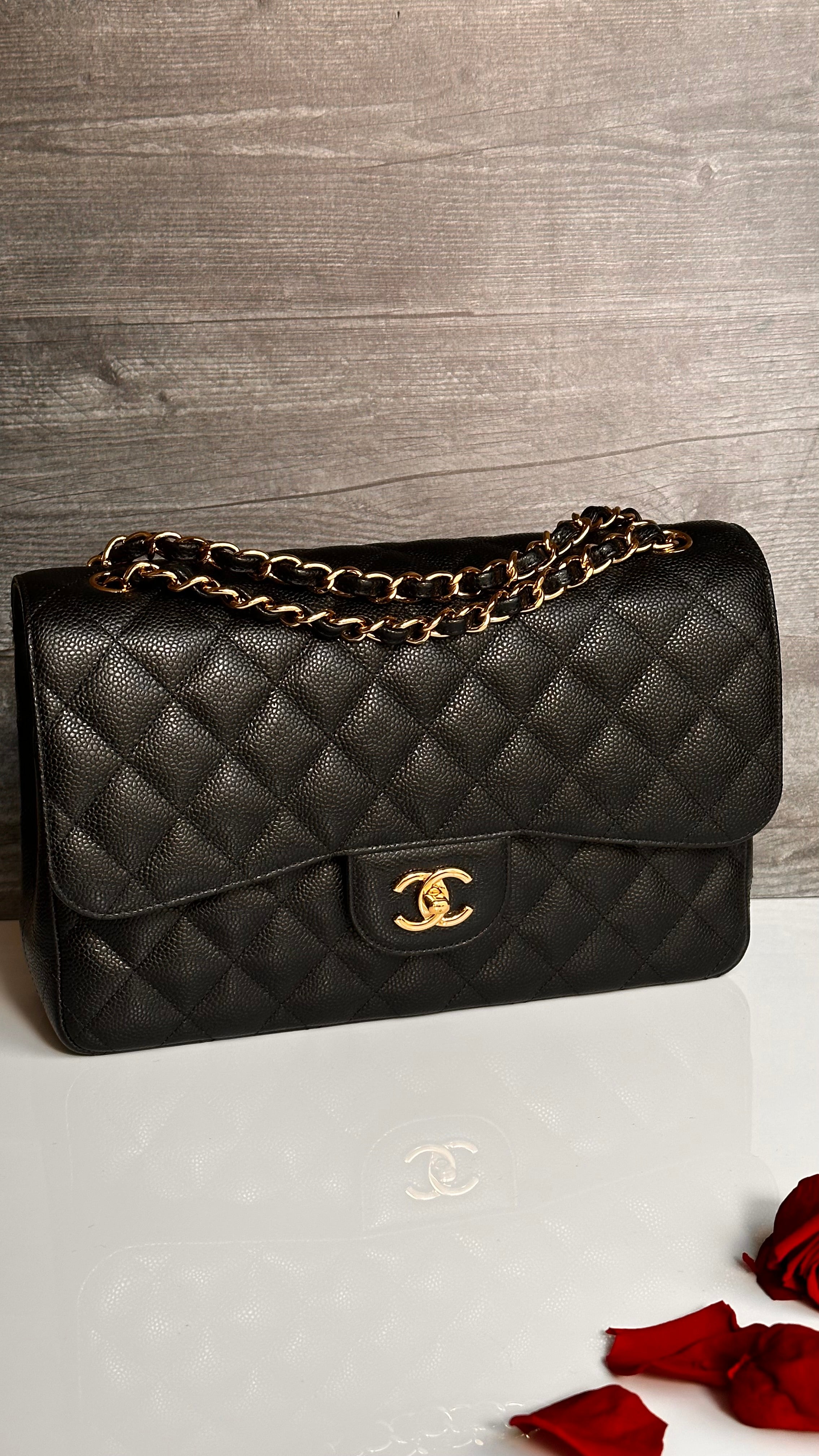 Chanel Jumbo Timeless Classic Double Flap Black Caviar GHW