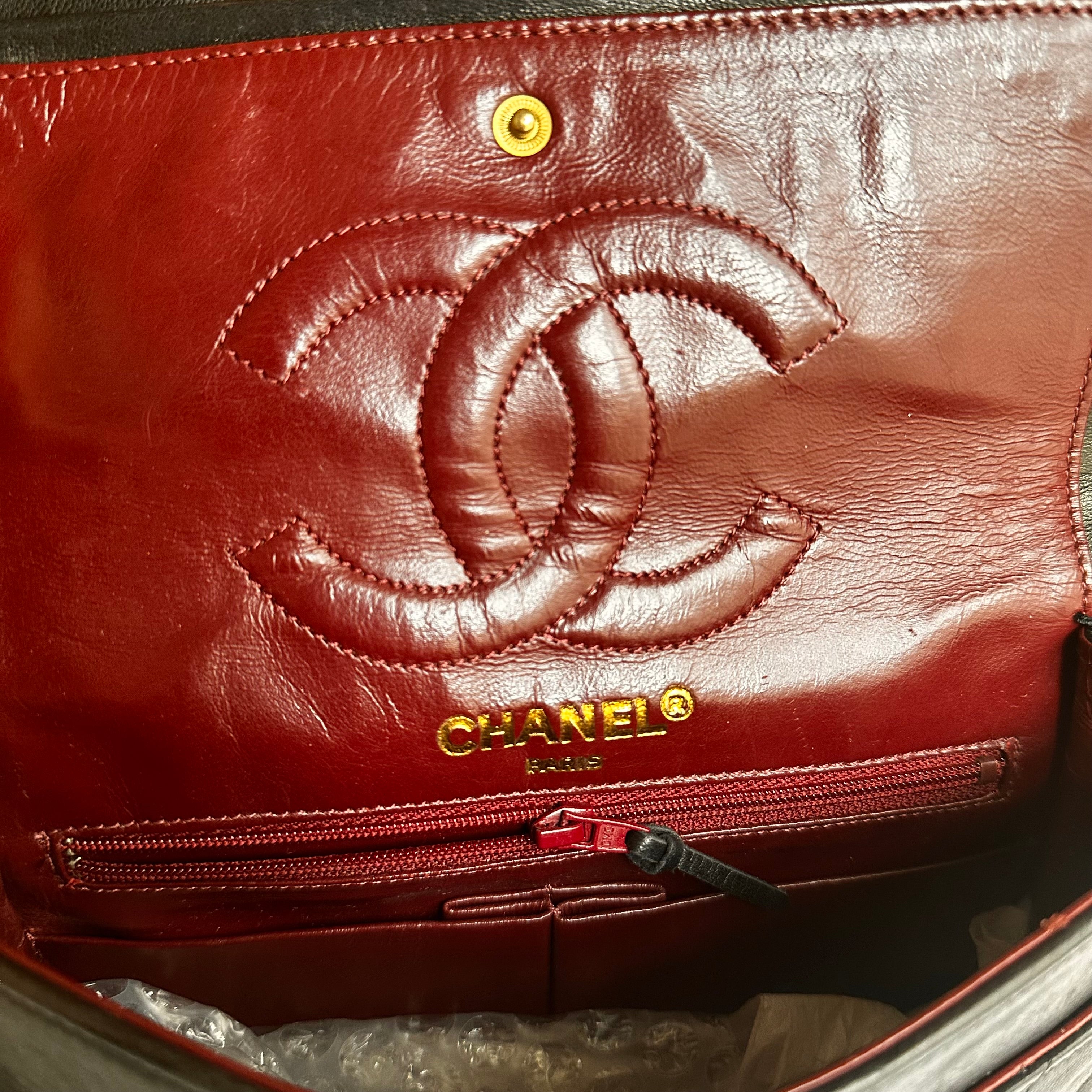 Chanel Vintage Small Paris Flap Black Lambskin 24K GHW