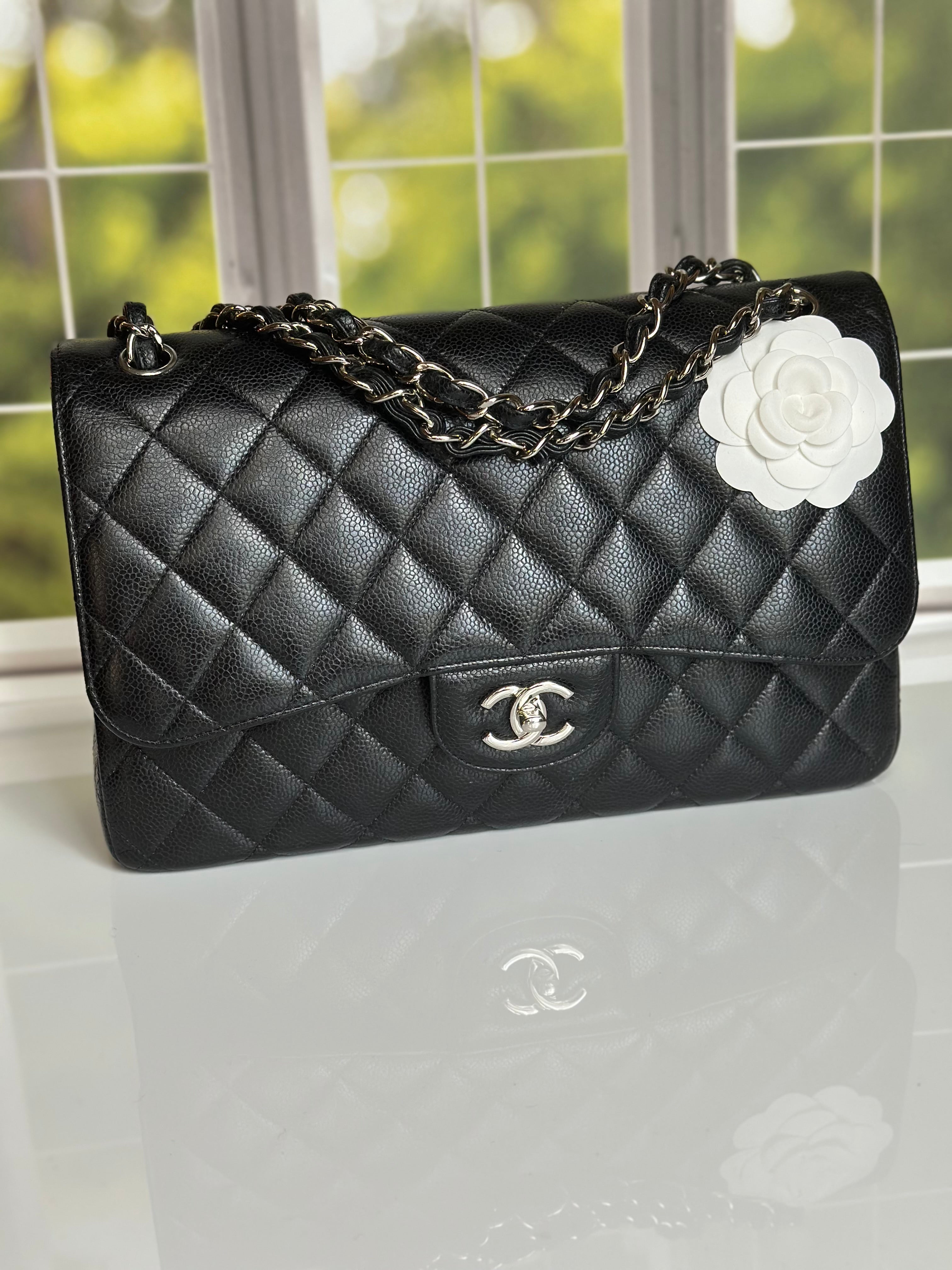 2022 Chanel Timeless Classic Flap Jumbo Black Caviar SHW