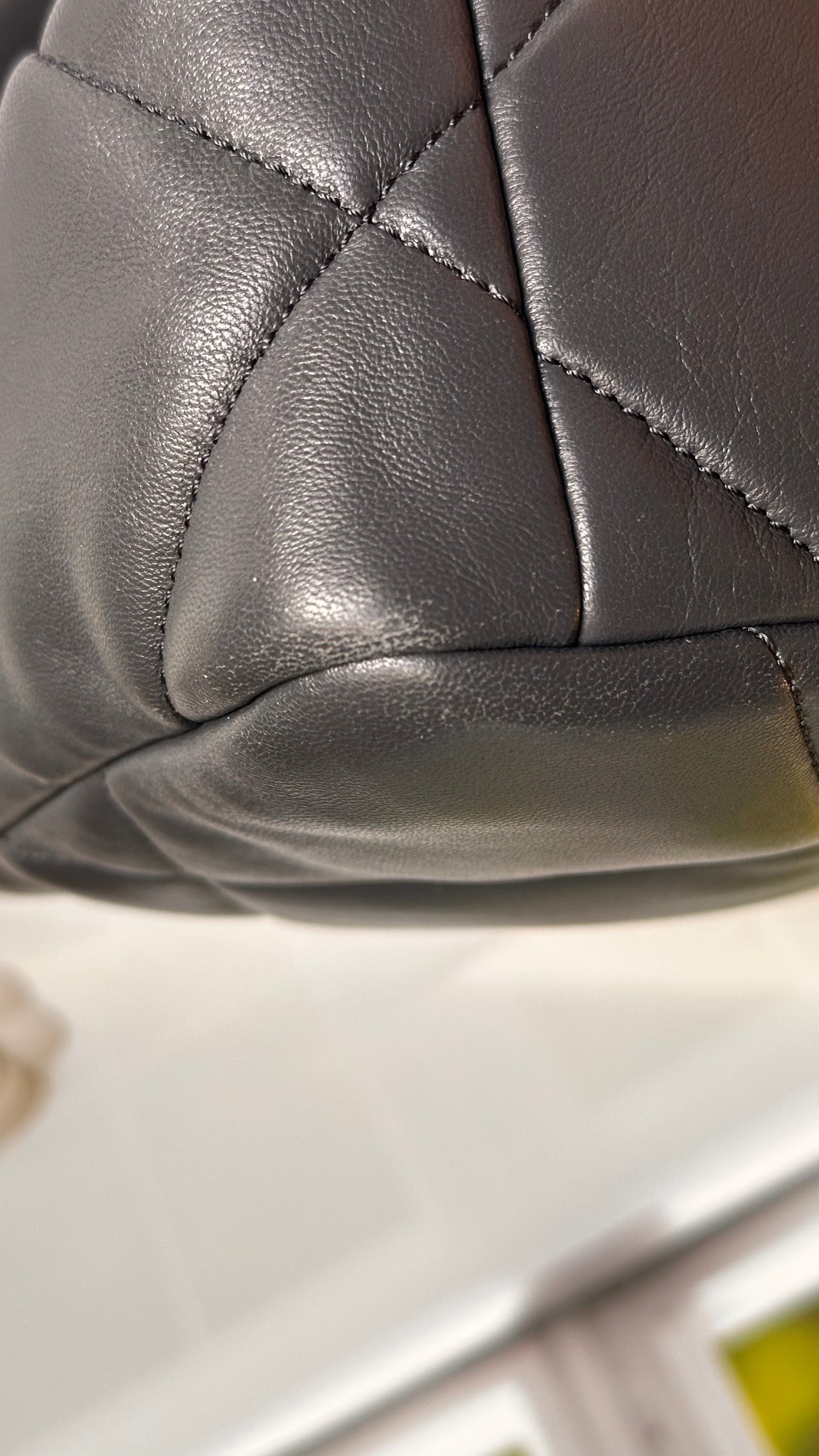 21B Chanel Small-Medium 19 Flap Dark Grey Lambskin