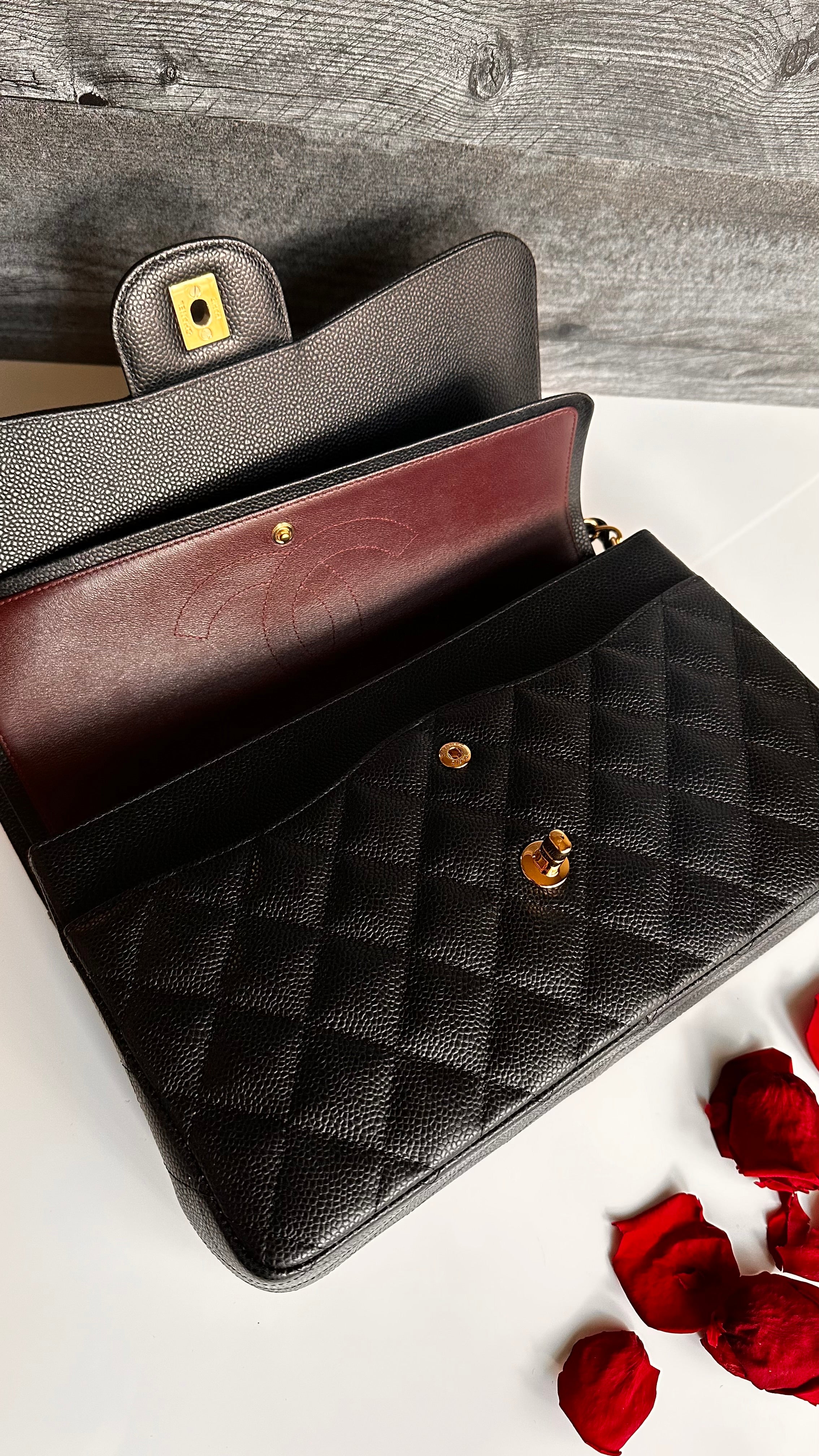 Chanel Jumbo Timeless Classic Double Flap Black Caviar GHW