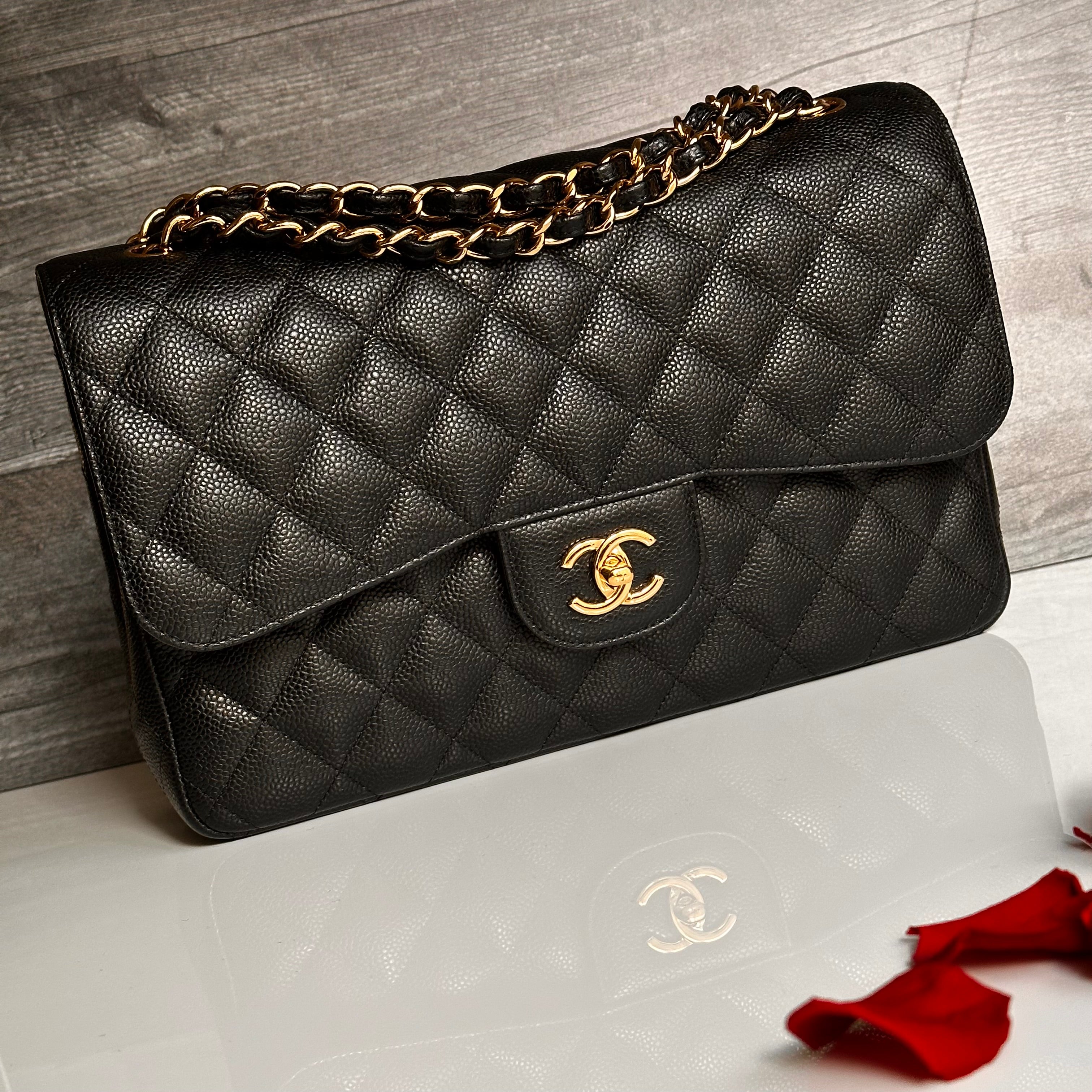 Chanel Jumbo Timeless Classic Double Flap Black Caviar GHW