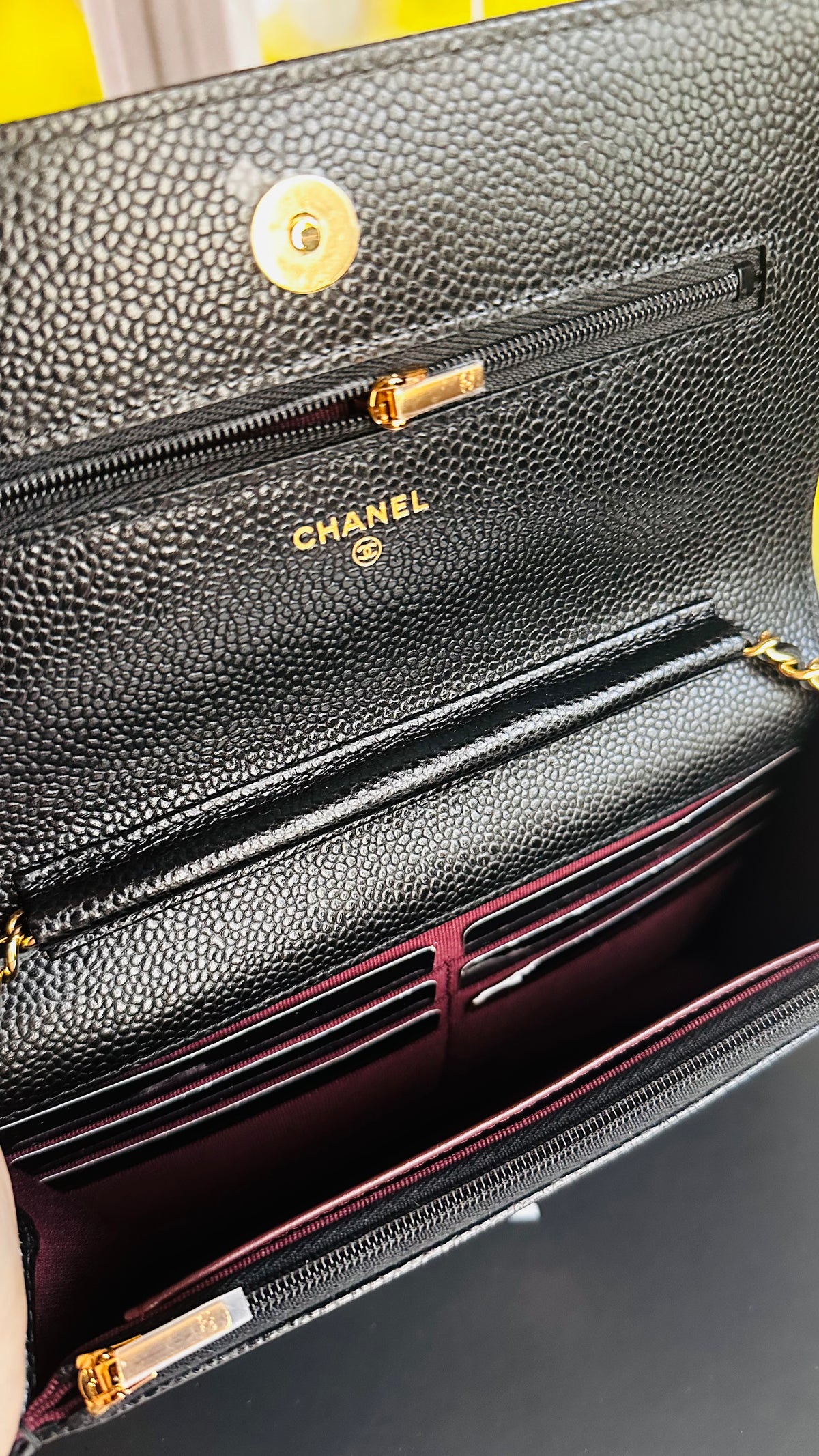 Chanel Wallet on Chain Black Caviar GHW