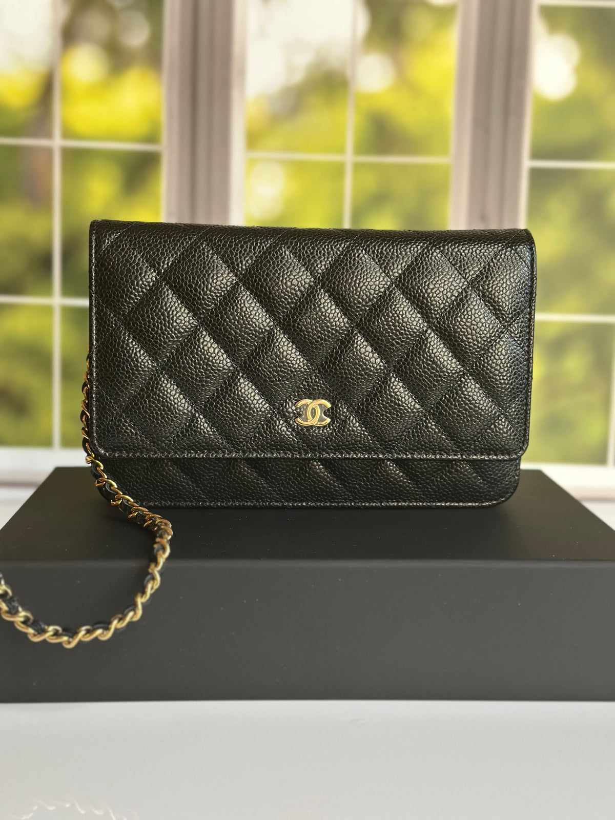 Chanel Wallet on Chain Black Caviar GHW