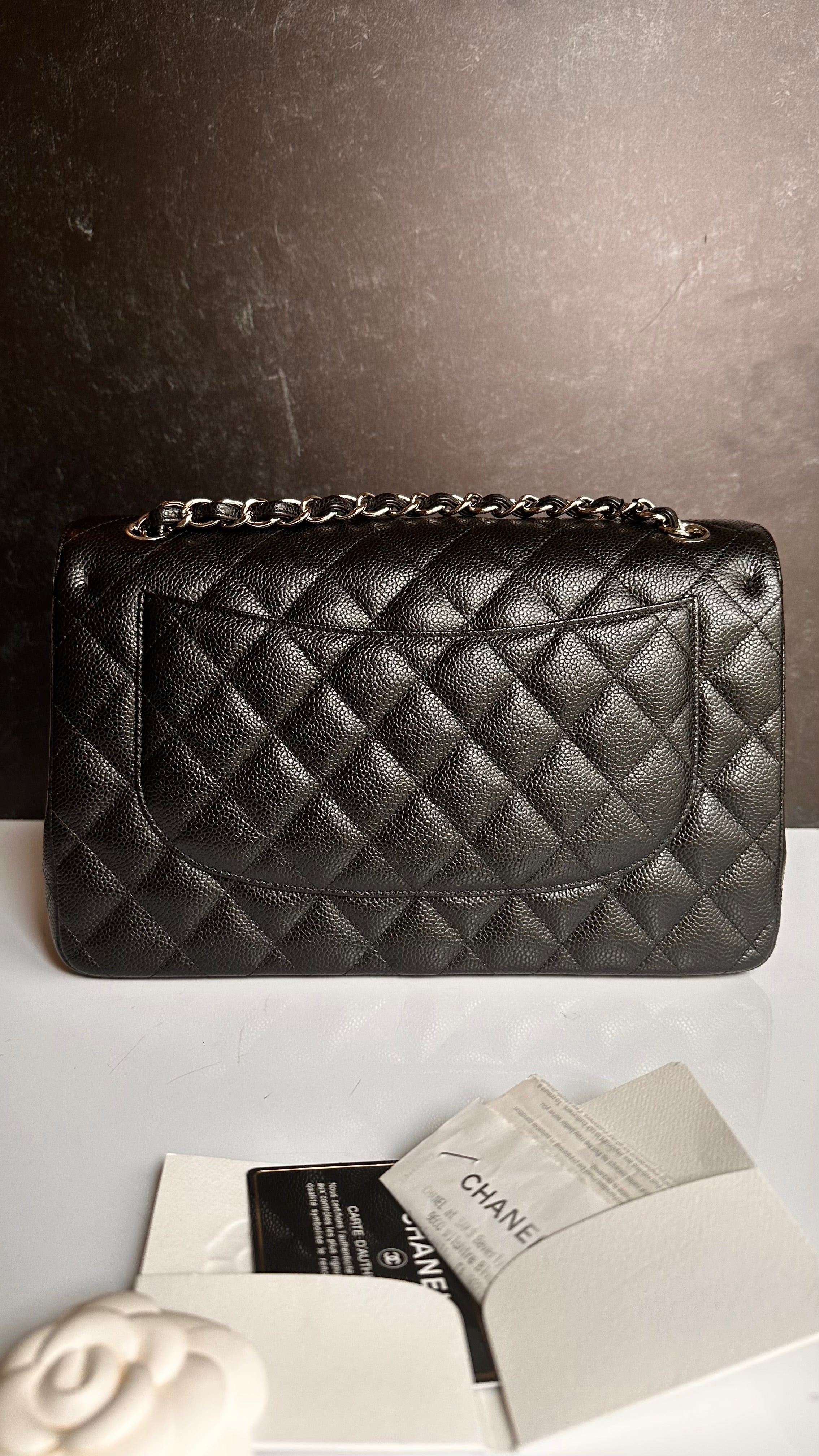 Chanel Timeless Classic Flap Jumbo Black Caviar SHW