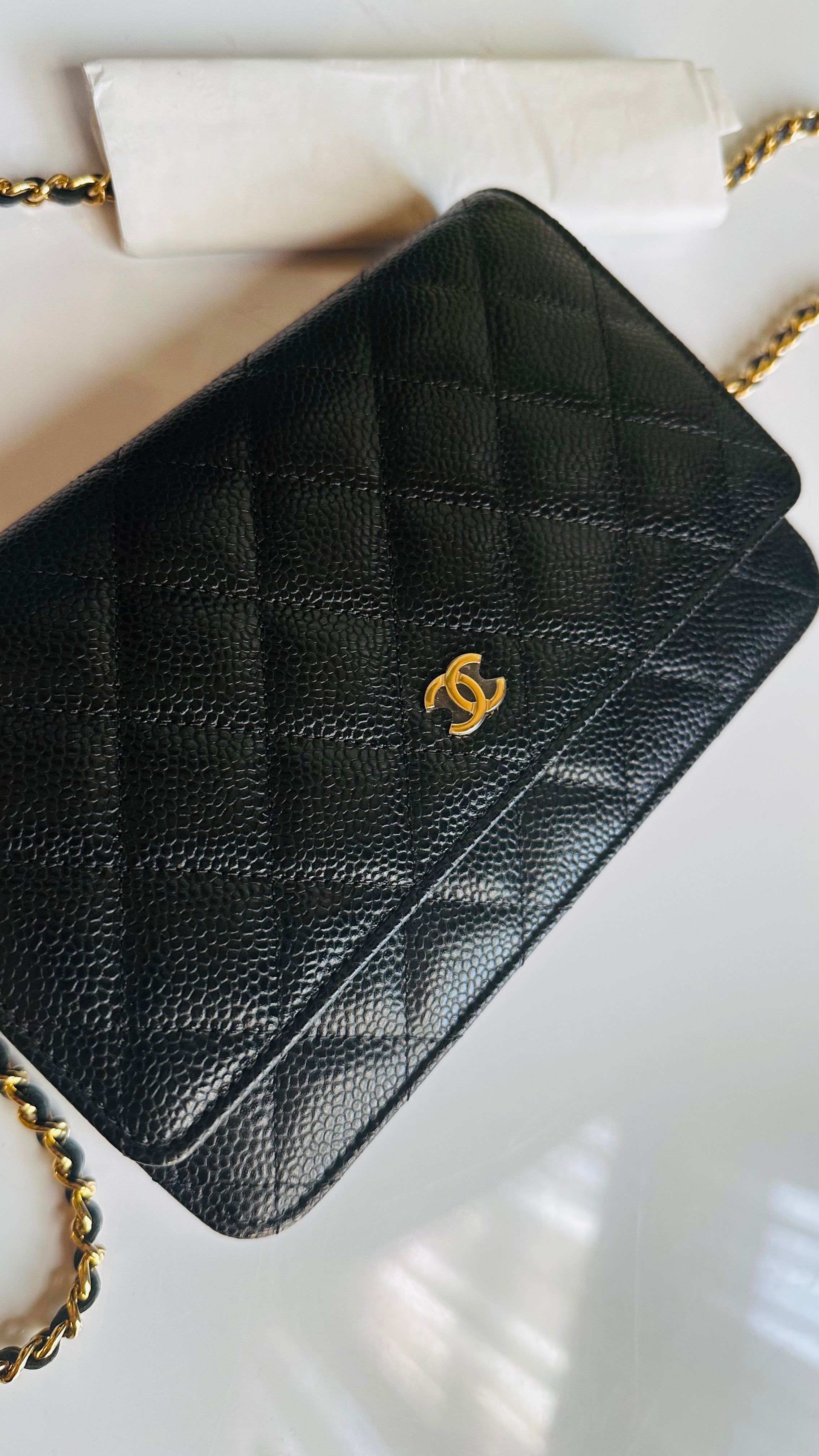 Chanel Wallet on Chain Black Caviar GHW