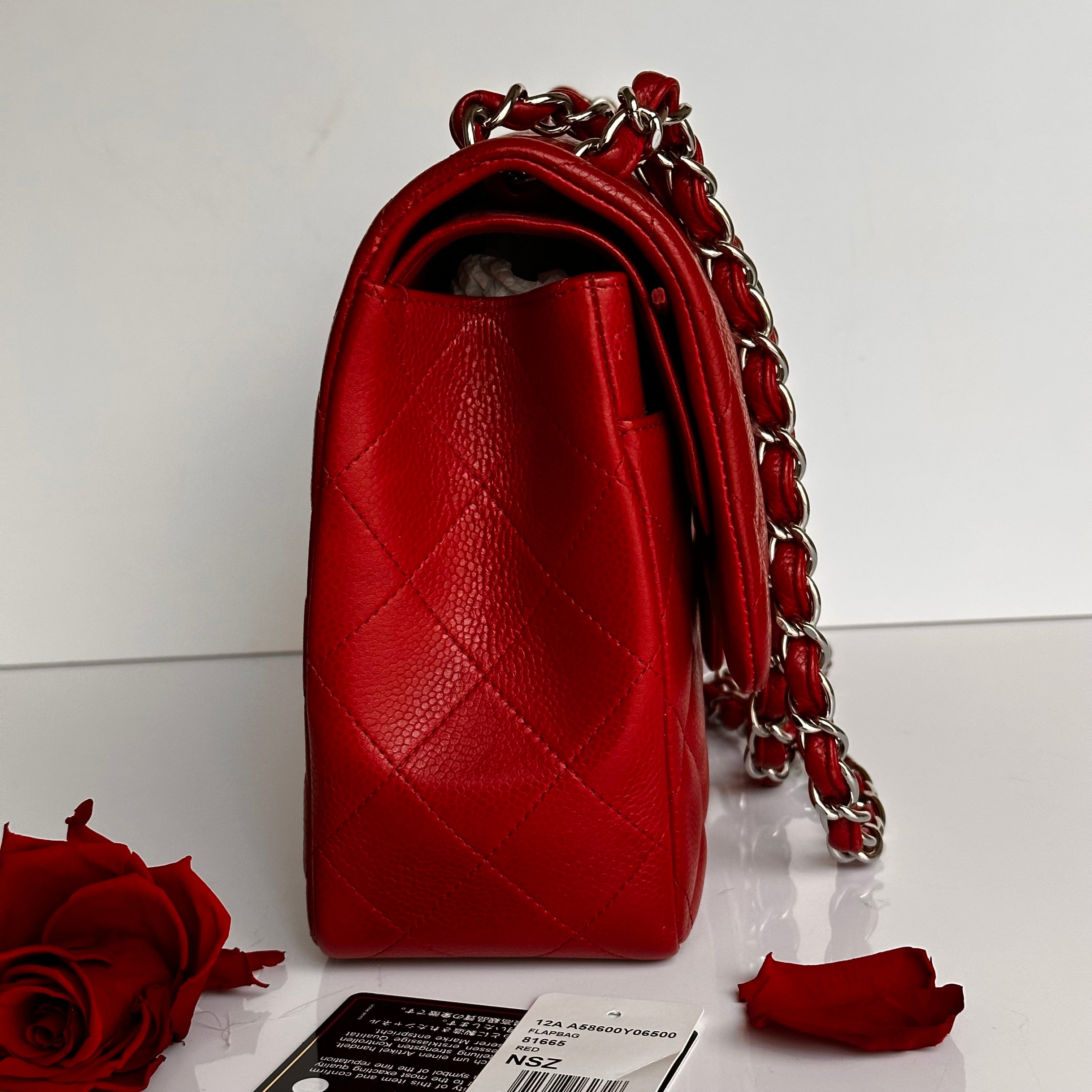 The Iconic 12A Chanel Timeless Classic Jumbo Dark Red Caviar SHW