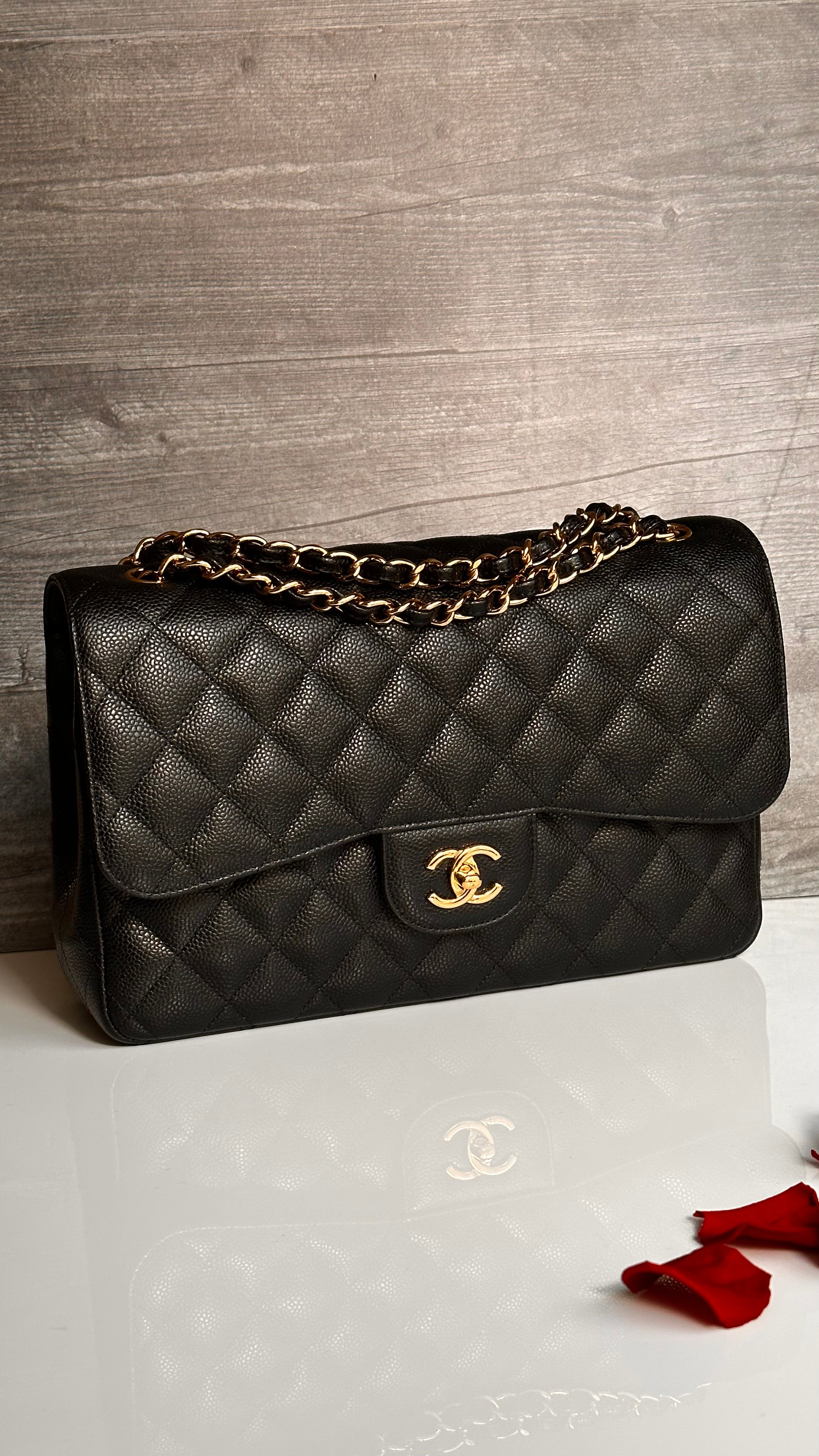 Chanel Jumbo Timeless Classic Double Flap Black Caviar GHW