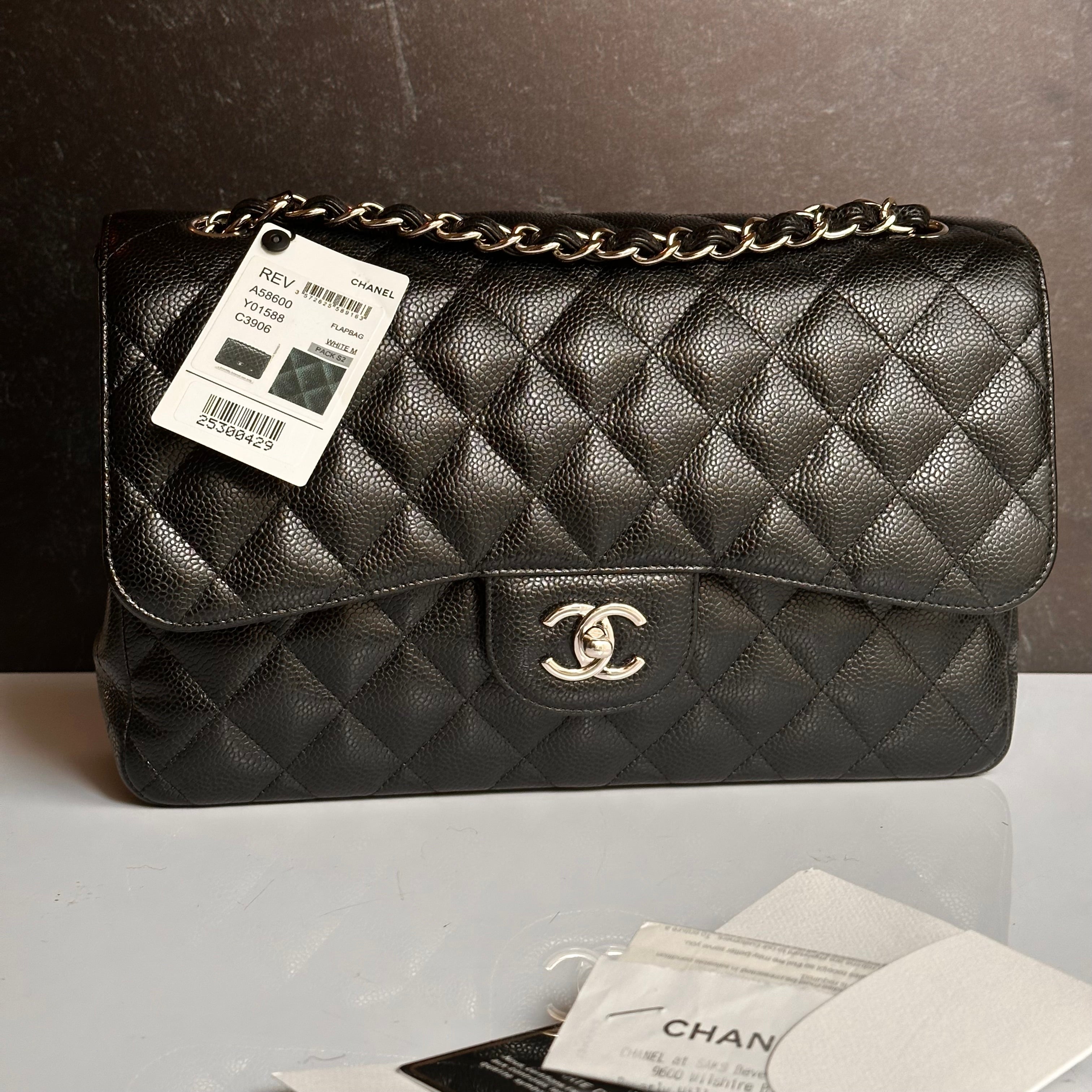 Chanel Timeless Classic Flap Jumbo Black Caviar SHW