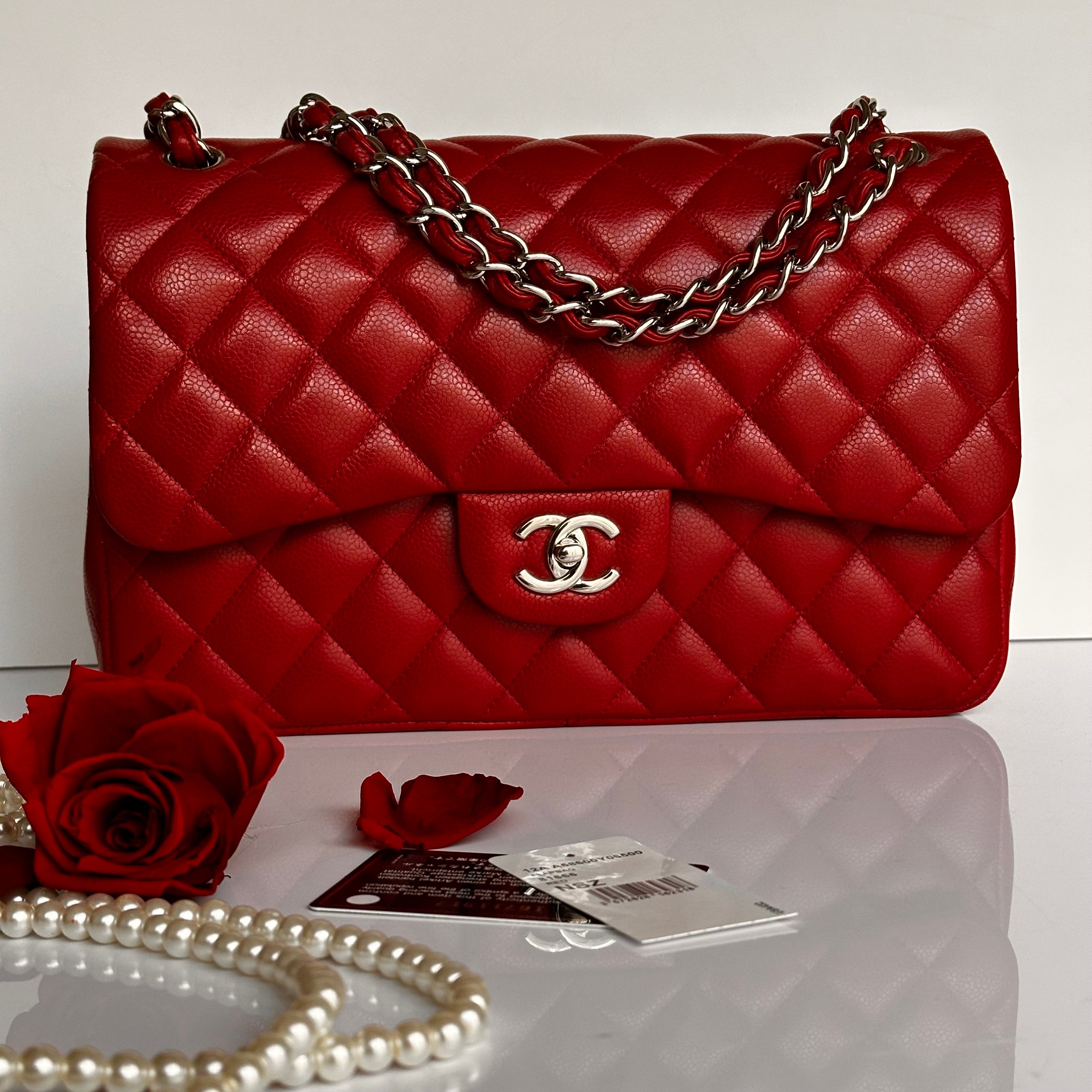 The Iconic 12A Chanel Timeless Classic Jumbo Dark Red Caviar SHW