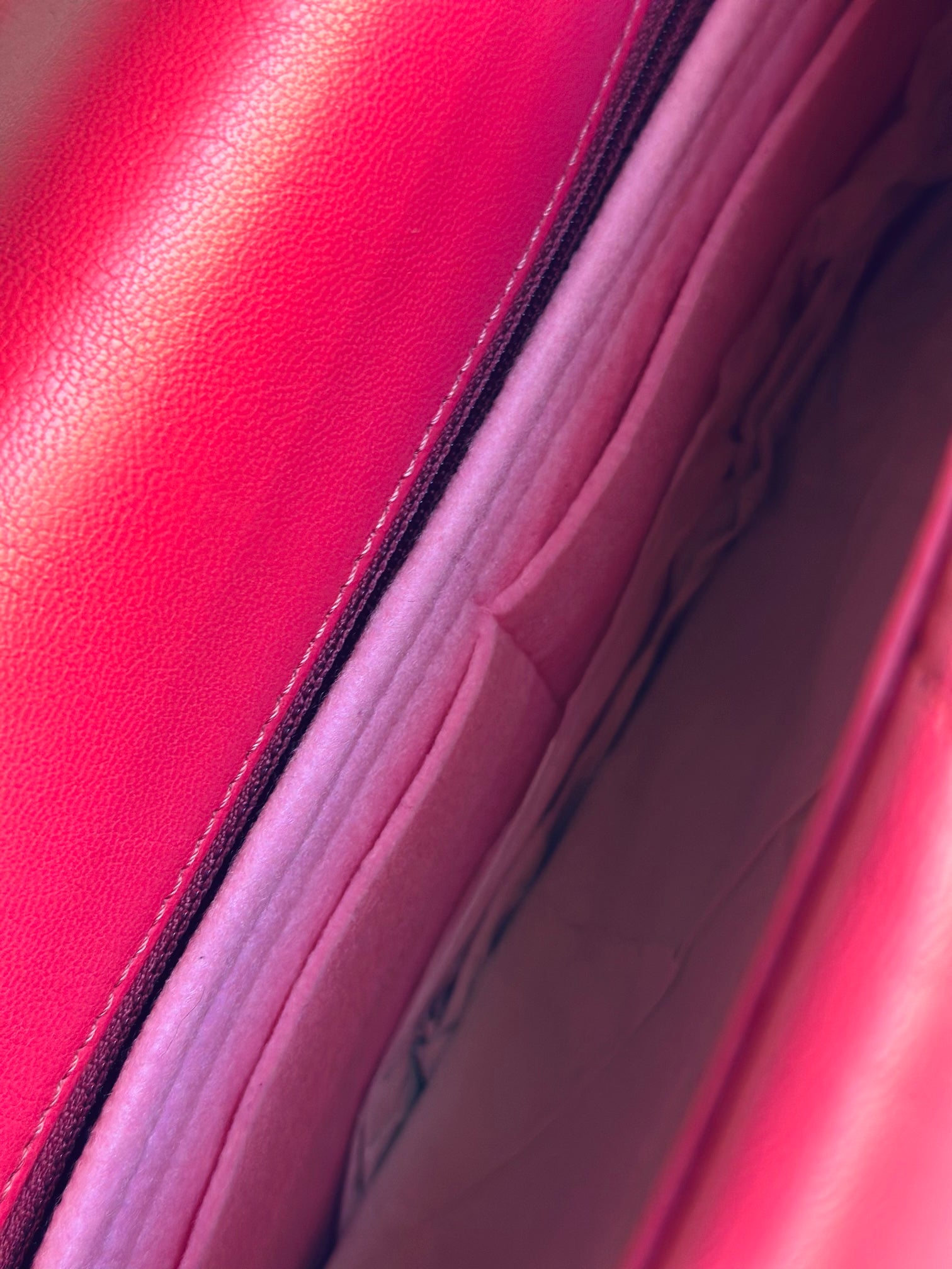 2020 Chanel 19 Large Flap Dark Pink Goatskin Trio-Mix Finish Hardware