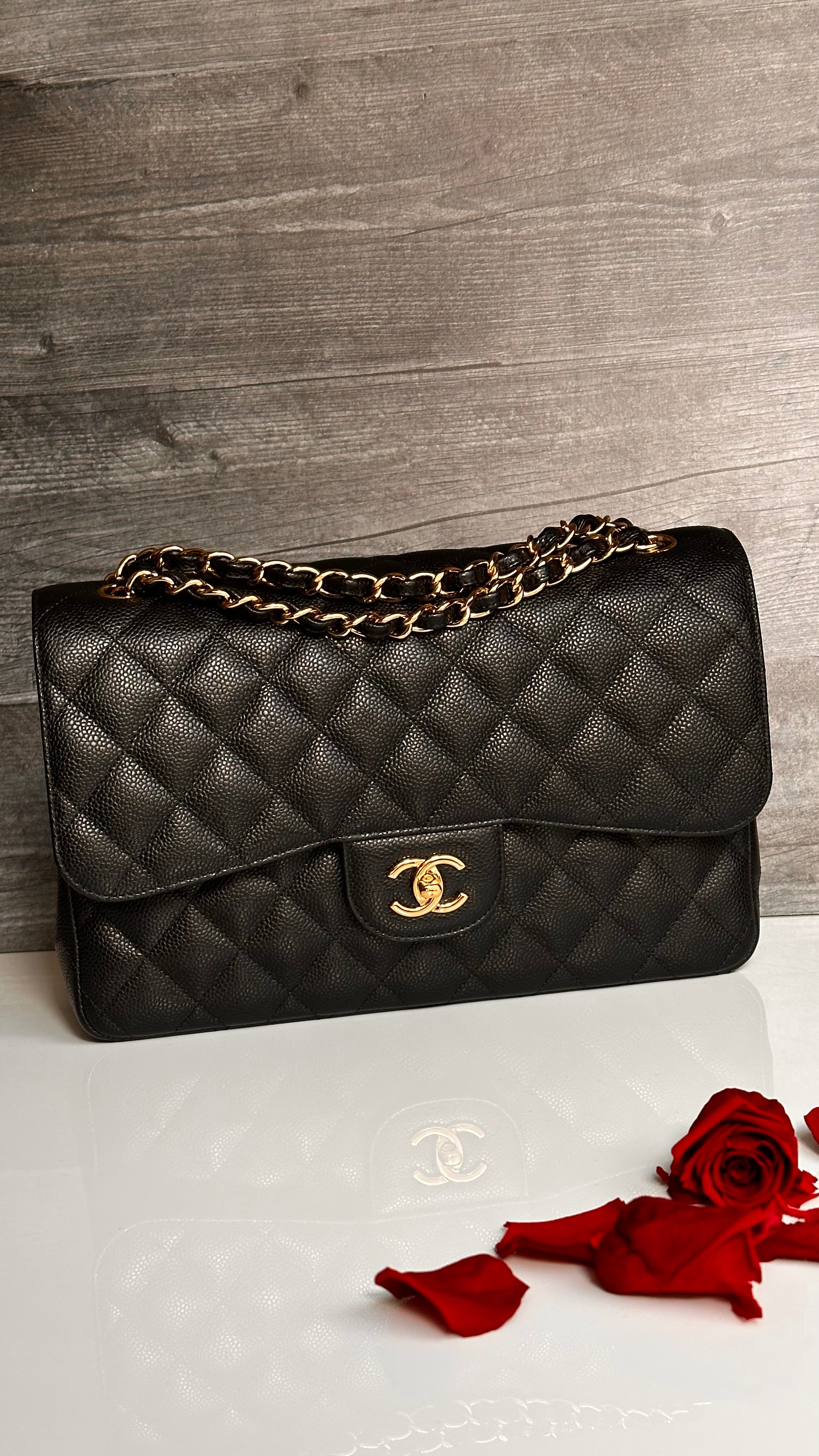 Chanel Jumbo Timeless Classic Double Flap Black Caviar GHW