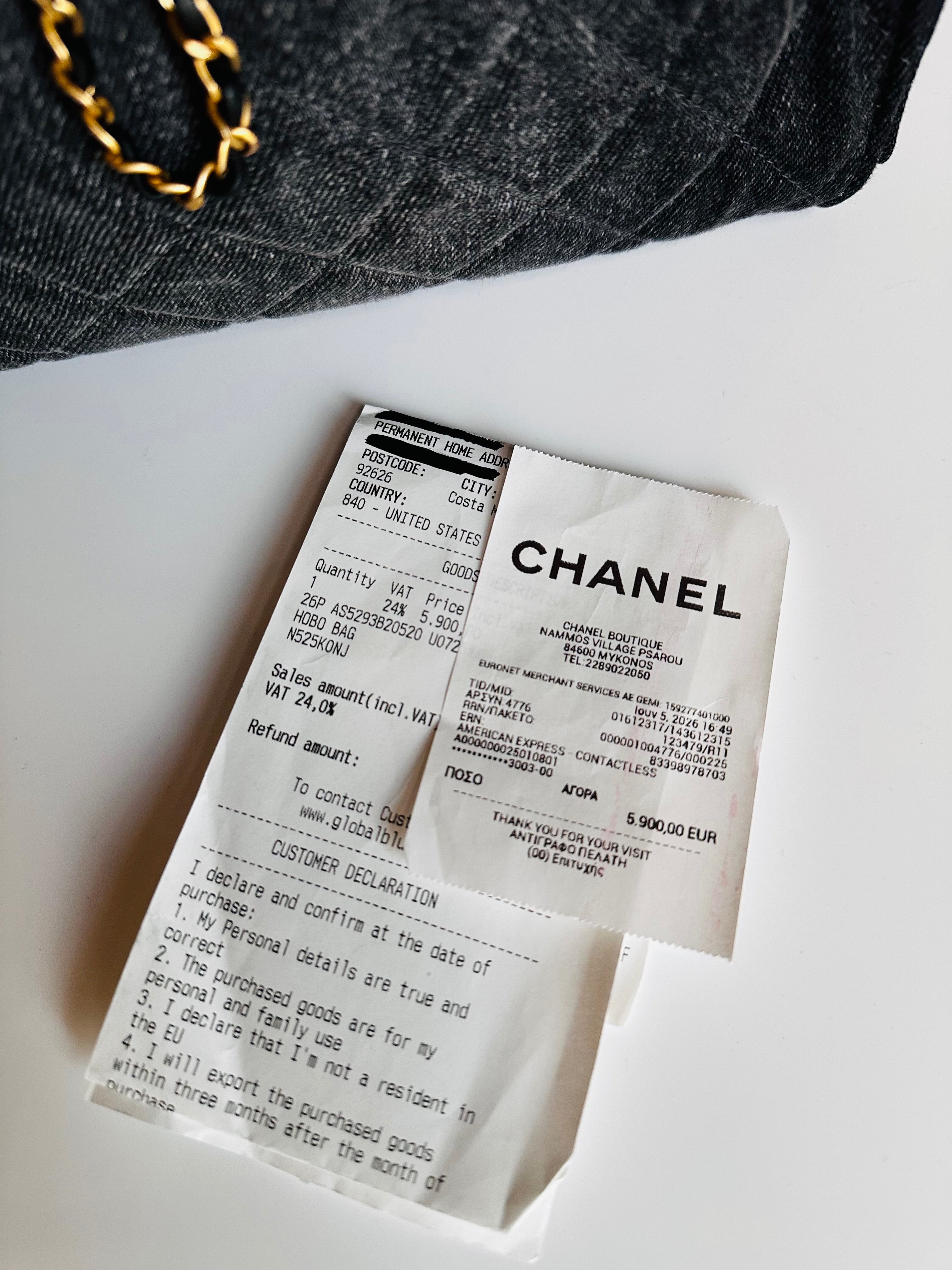 2026 Chanel Small 25 Hobo Bag Black Washed Denim GHW