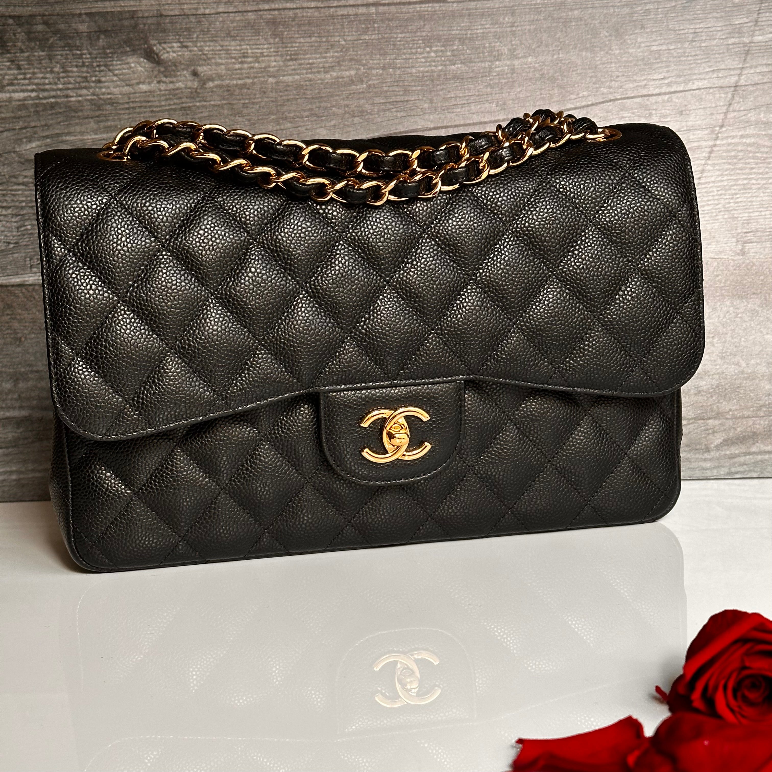 Chanel Jumbo Timeless Classic Double Flap Black Caviar GHW