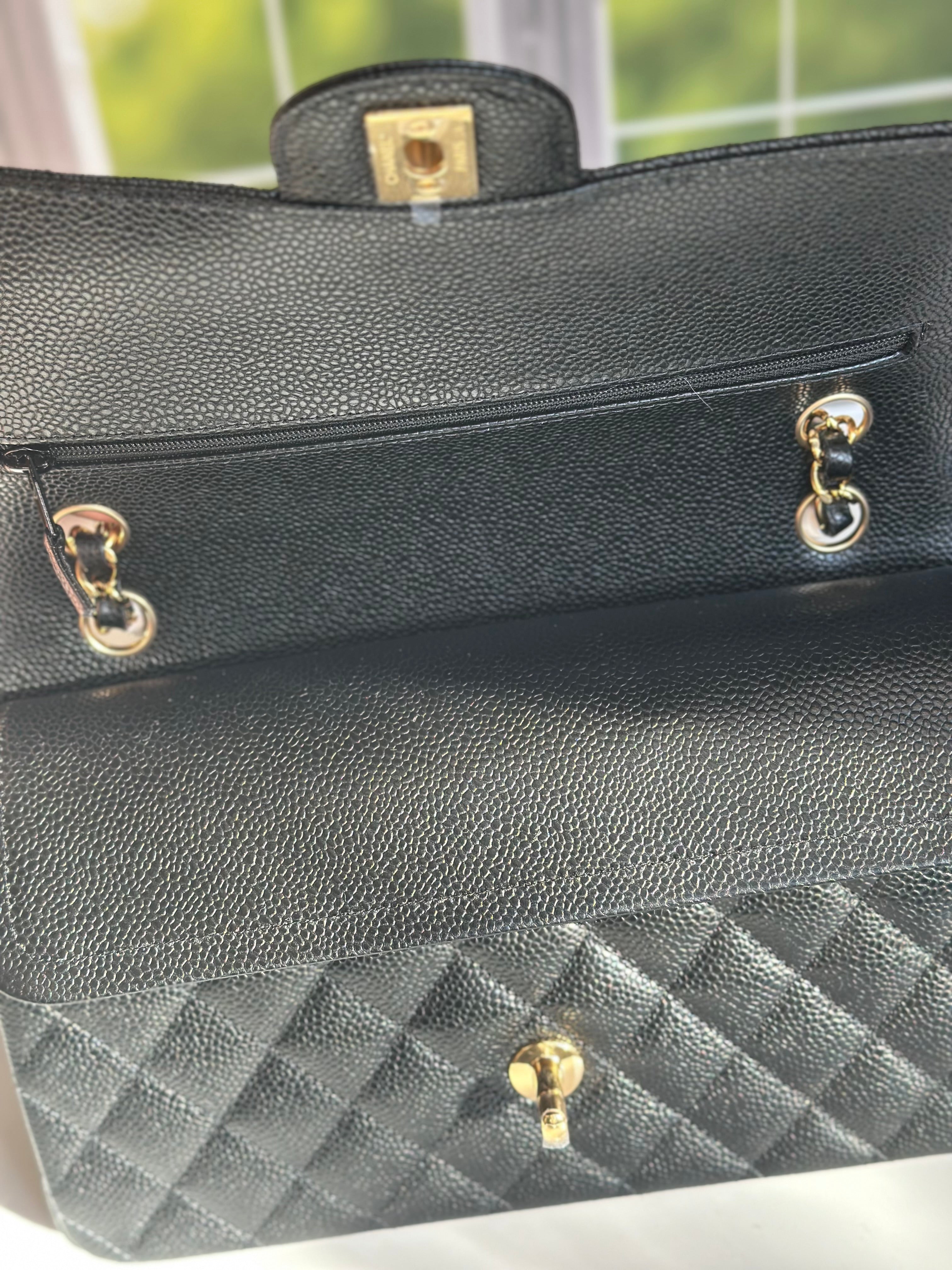 2023 BNIB Chanel Medium Classic Double Flap Black Caviar GHW