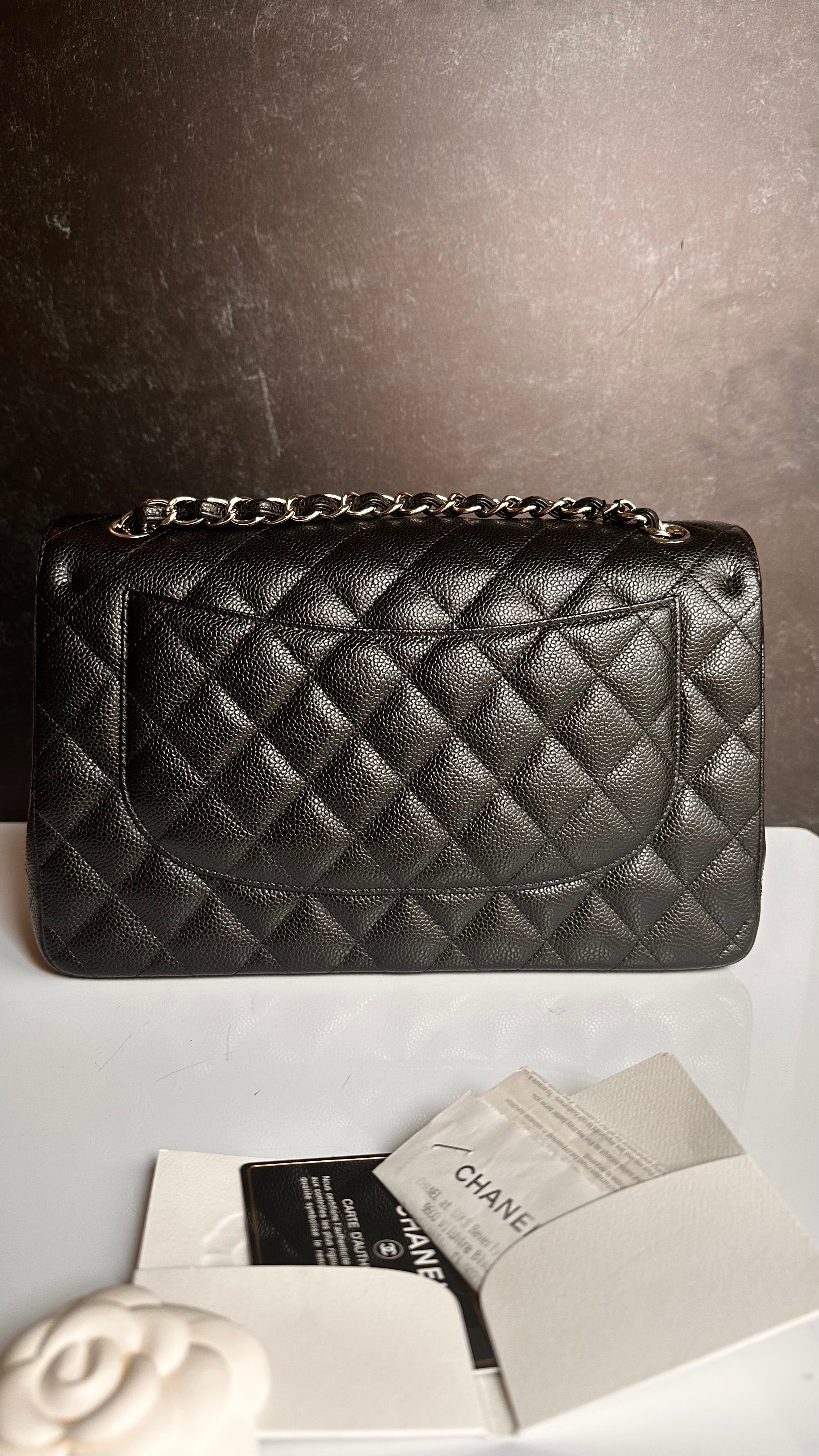 Chanel Timeless Classic Flap Jumbo Black Caviar SHW