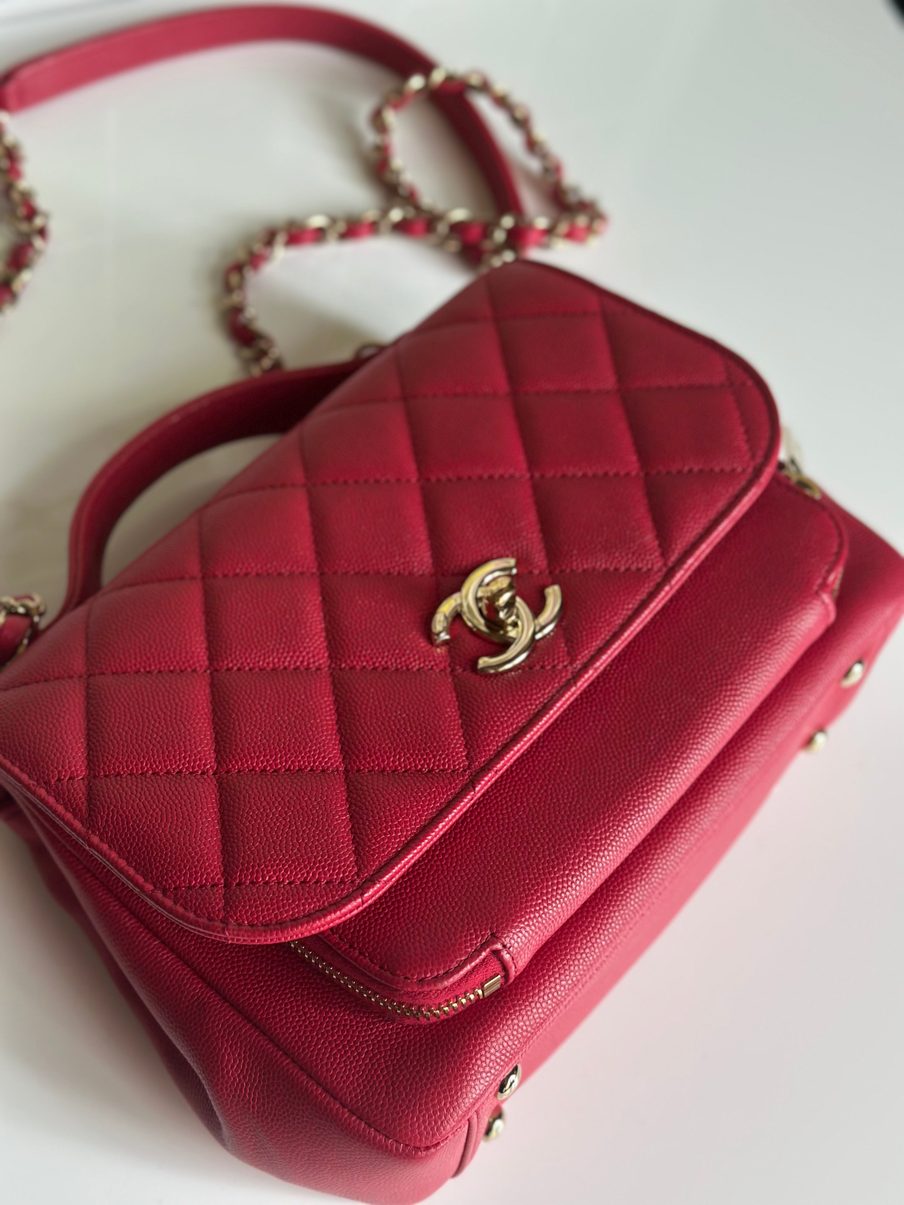 18S Chanel Small Business Affinity Flap Red Caviar GHW