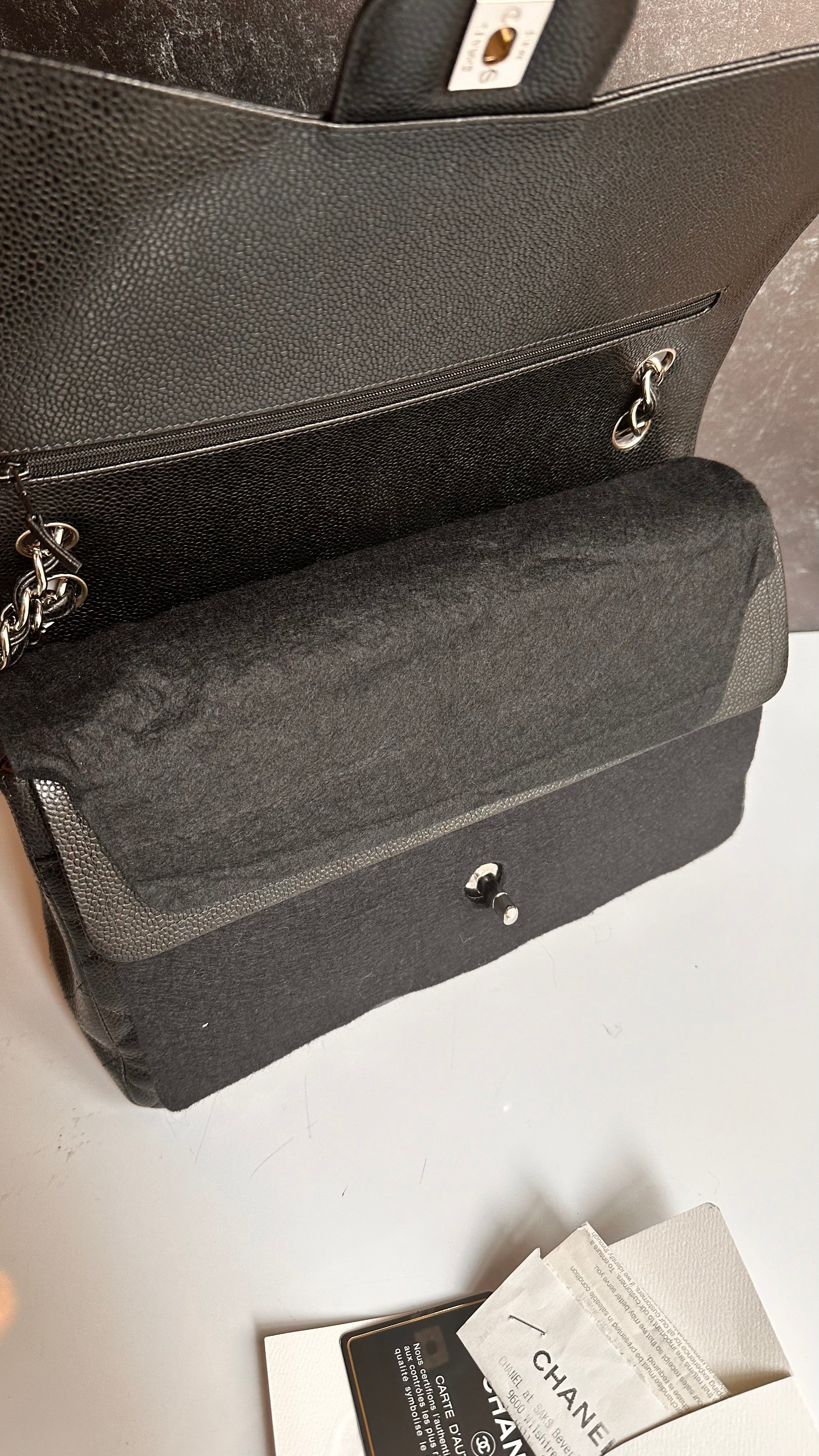 Chanel Timeless Classic Flap Jumbo Black Caviar SHW