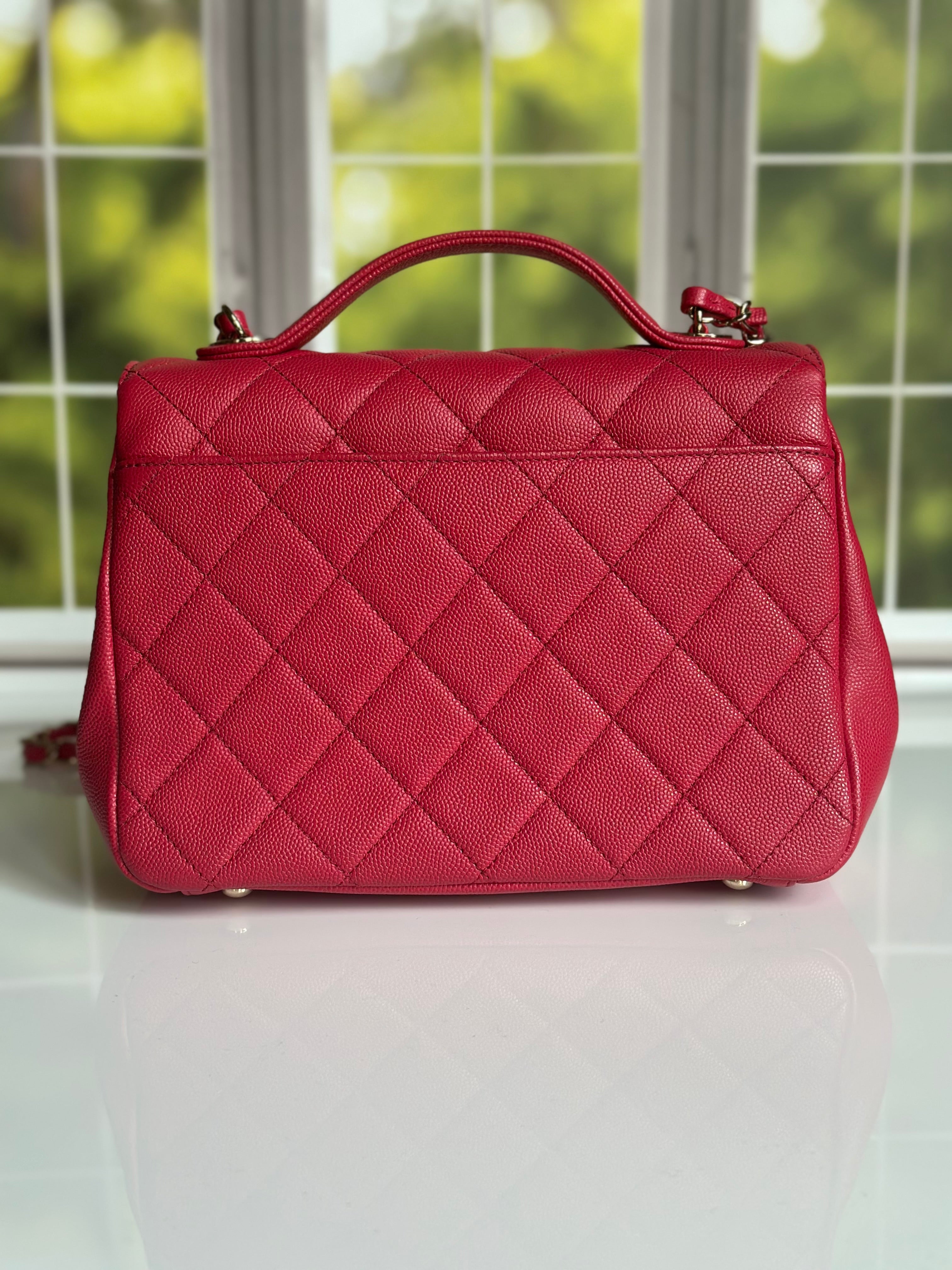 18S Chanel Small Business Affinity Flap Red Caviar GHW