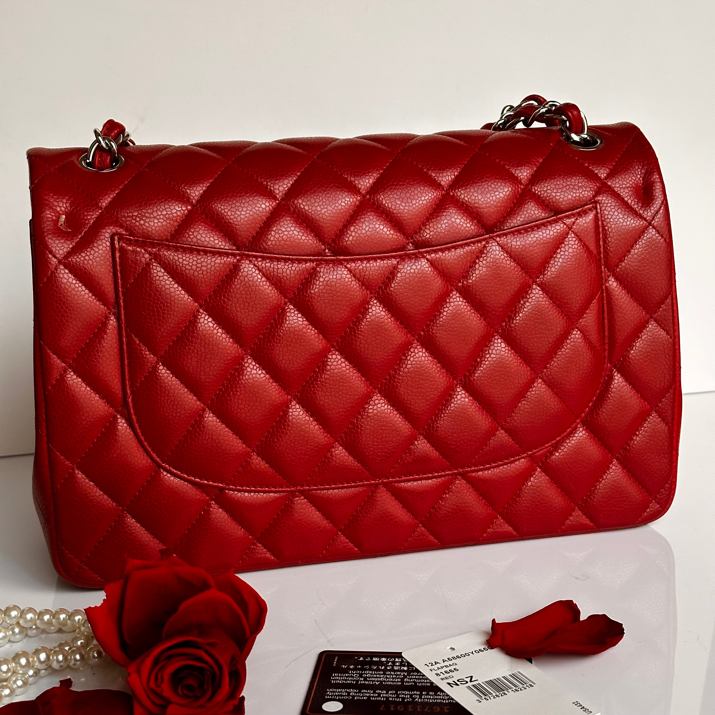 The Iconic 12A Chanel Timeless Classic Jumbo Dark Red Caviar SHW
