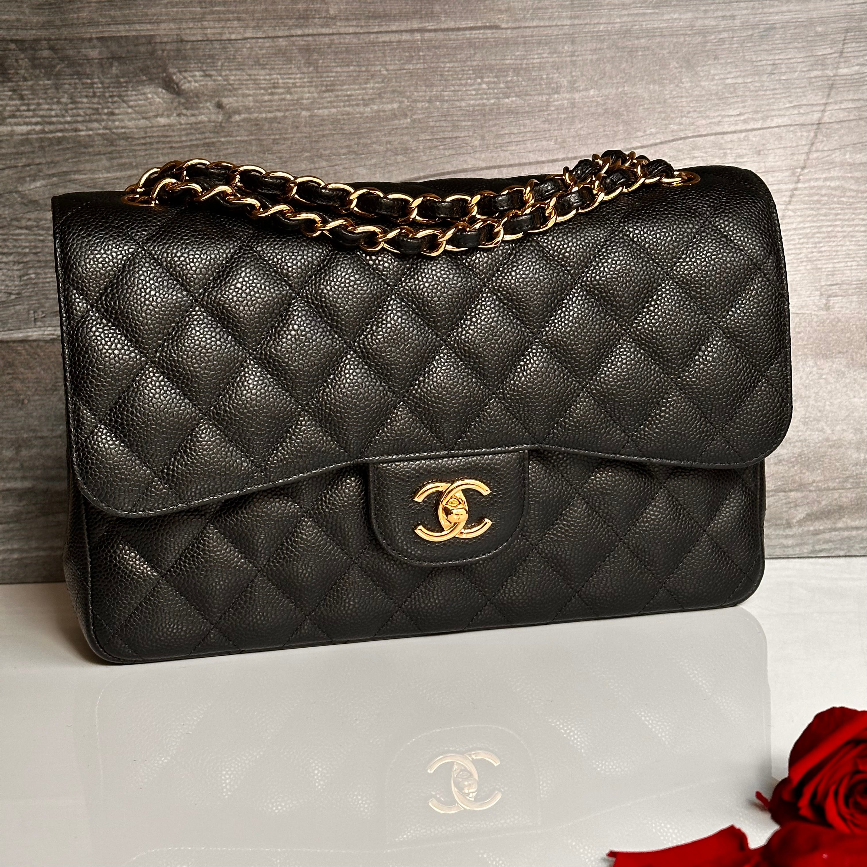 Chanel Jumbo Timeless Classic Double Flap Black Caviar GHW