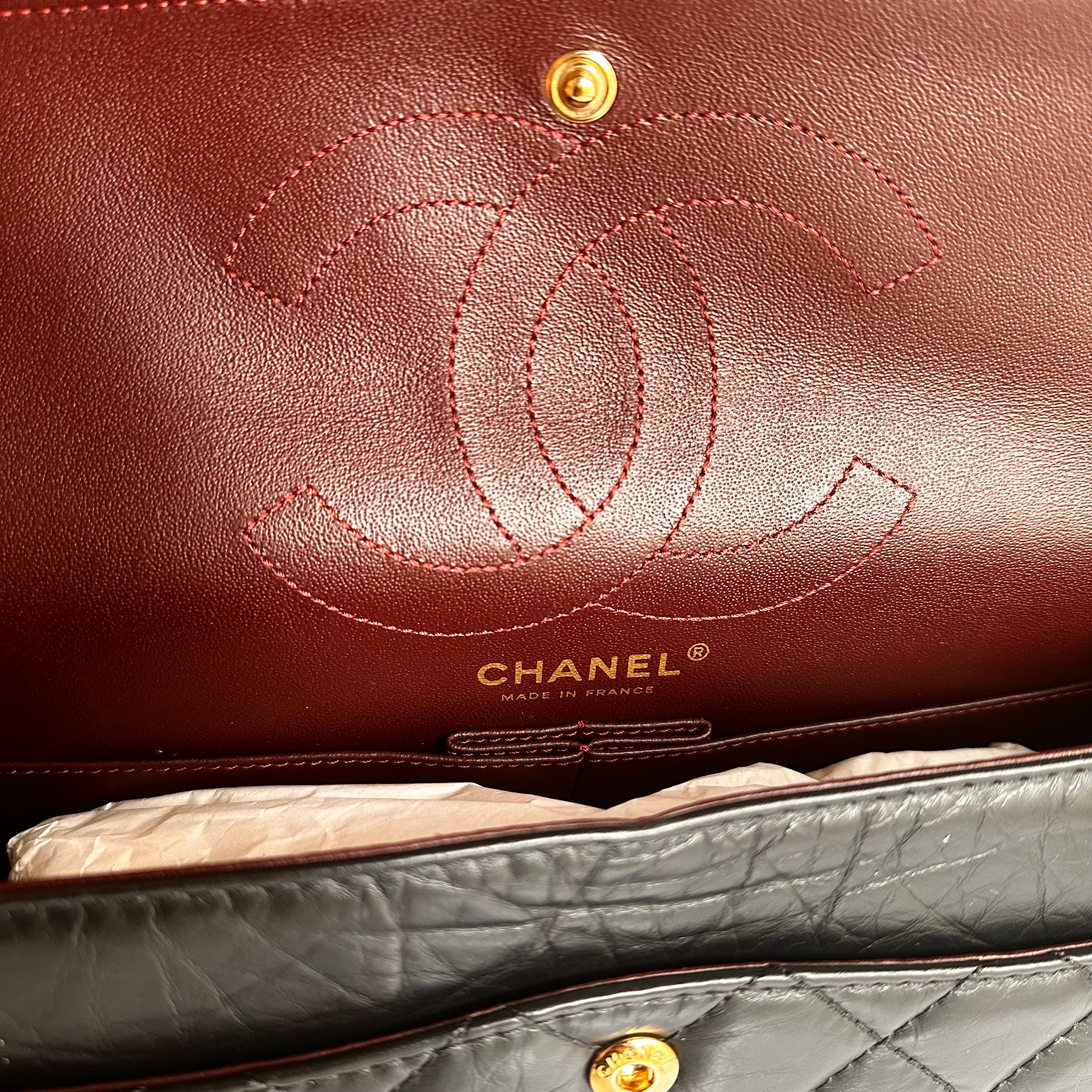 Chanel 2.55 Reissue Mademoiselle Flap Black Aged Calfskin GHW