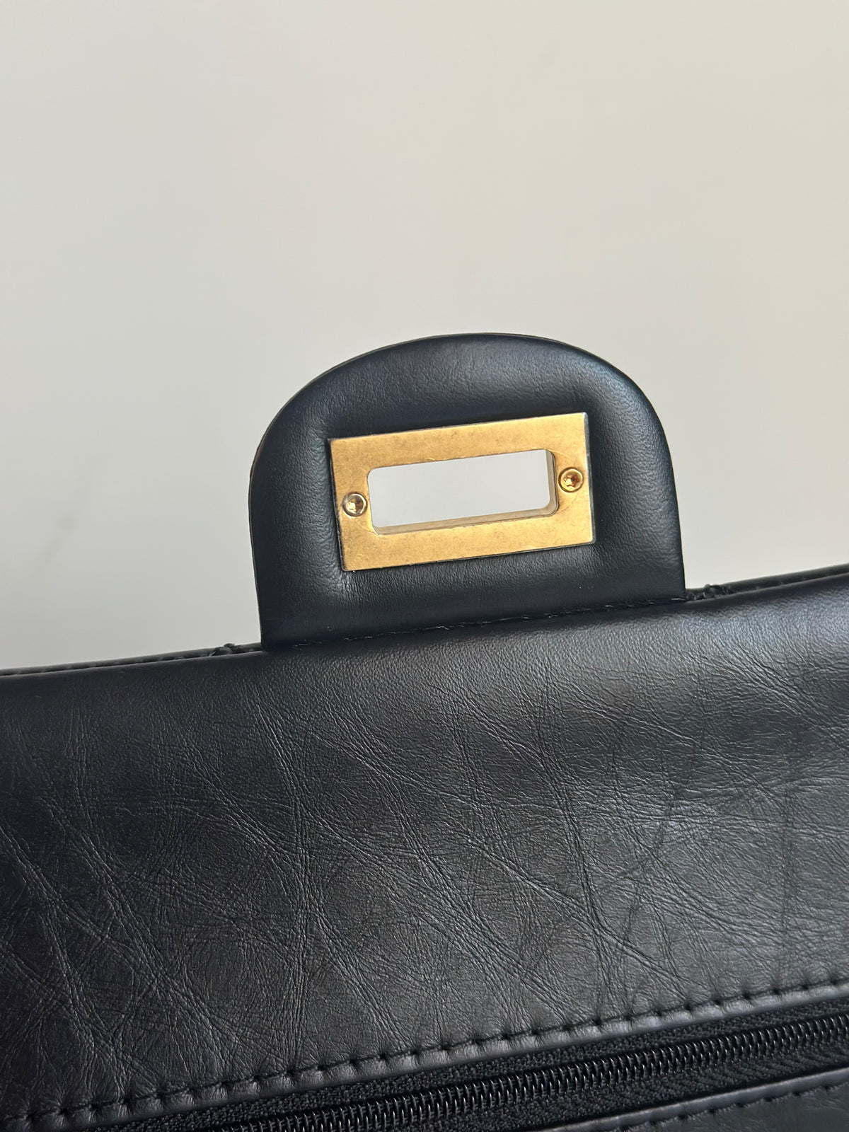 Chanel 2.55 Reissue Double Flap Black Aged Calfskin GHW Size 225