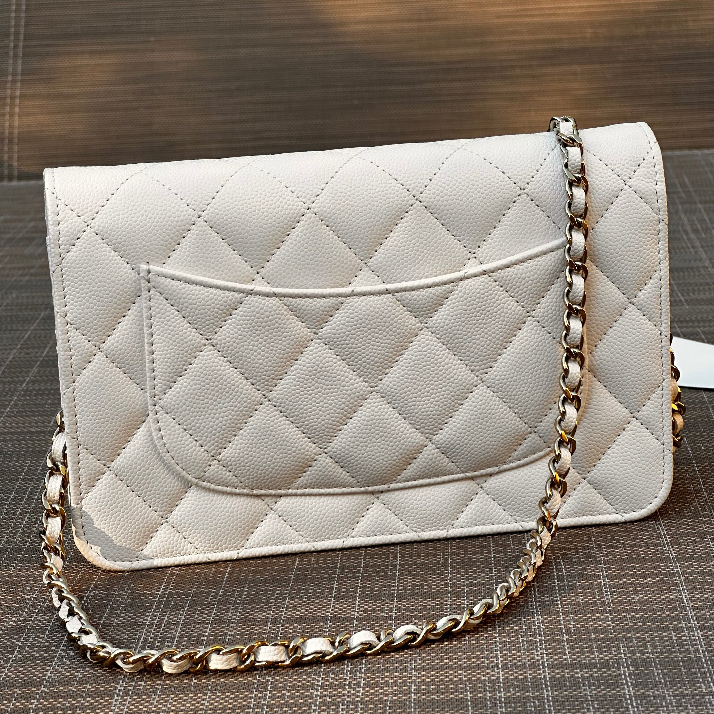 21B/ 2021 Chanel WOC White Caviar LGHW