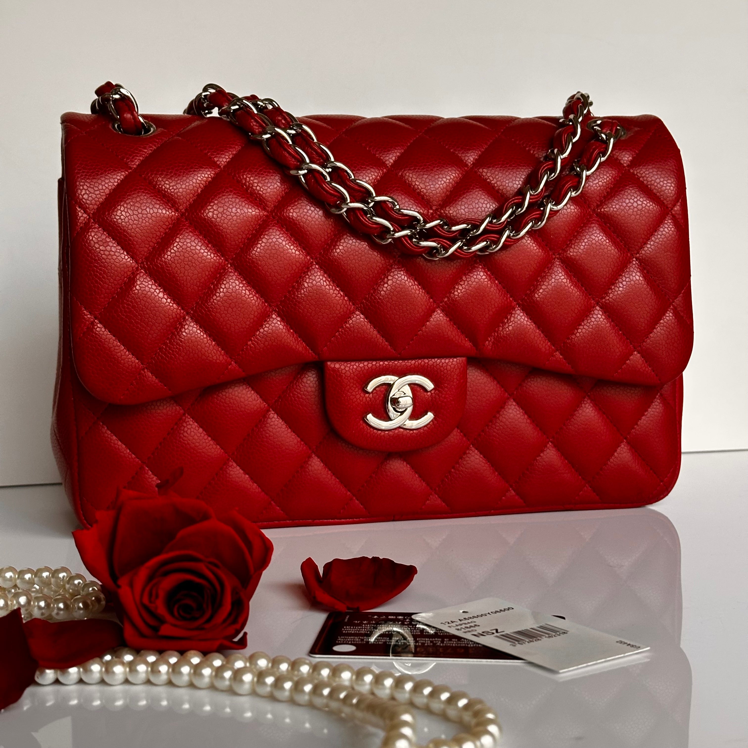 The Iconic 12A Chanel Timeless Classic Jumbo Dark Red Caviar SHW