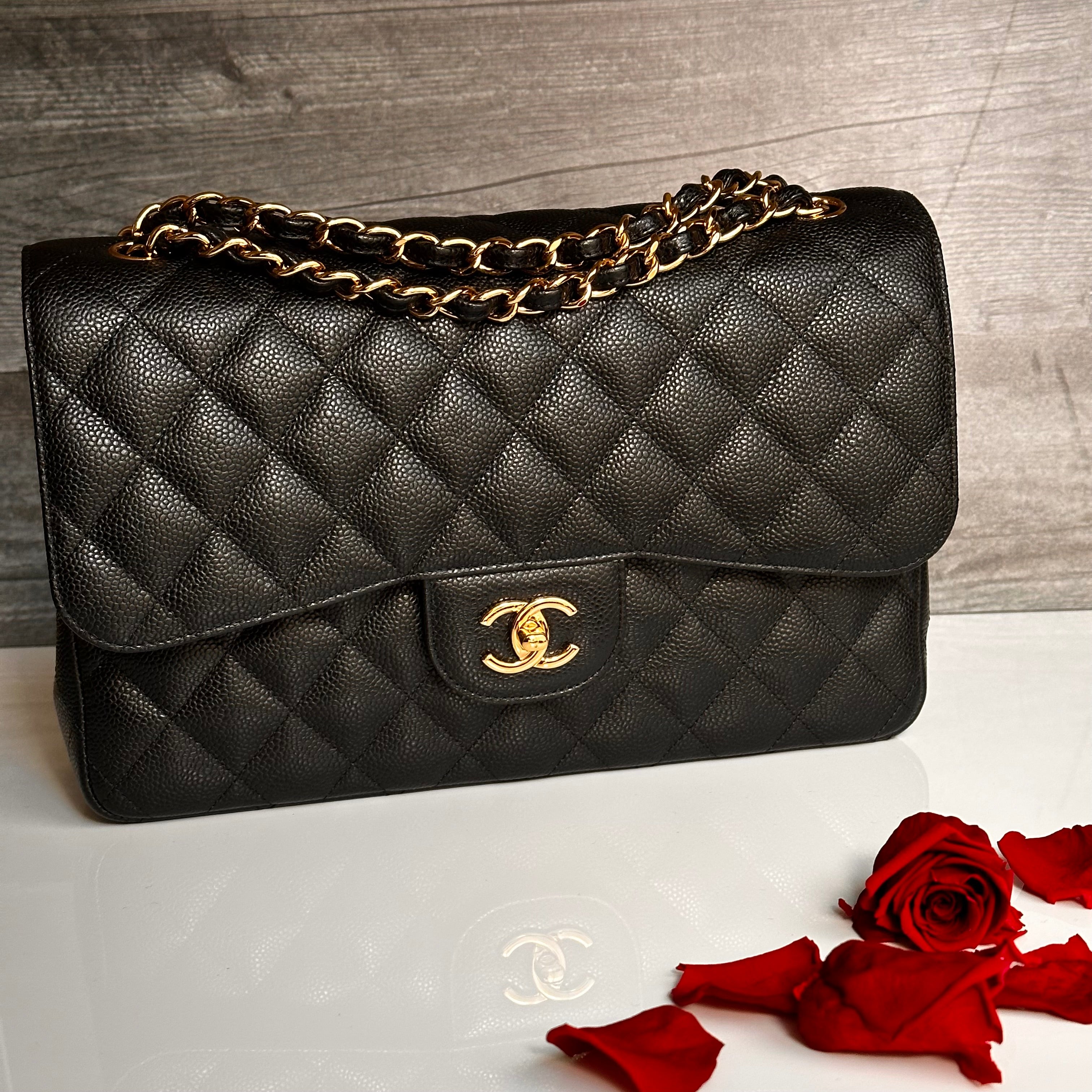 Chanel Jumbo Timeless Classic Double Flap Black Caviar GHW