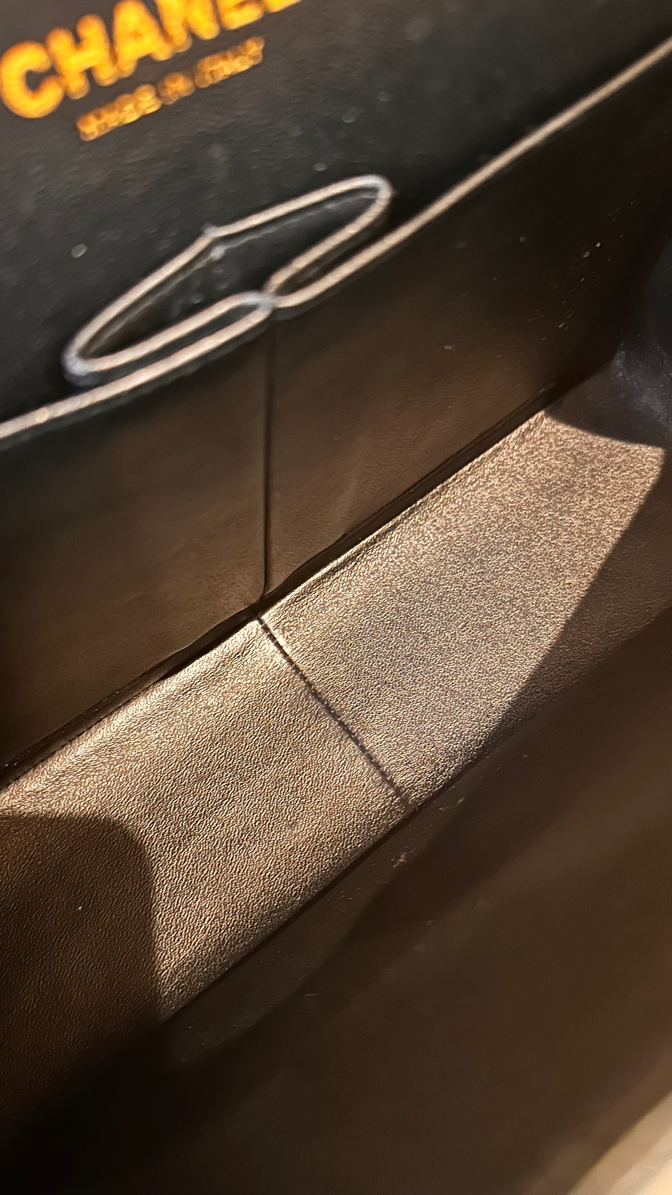 2016 Chanel Jumbo Iridescent Black Caviar Aged GHW