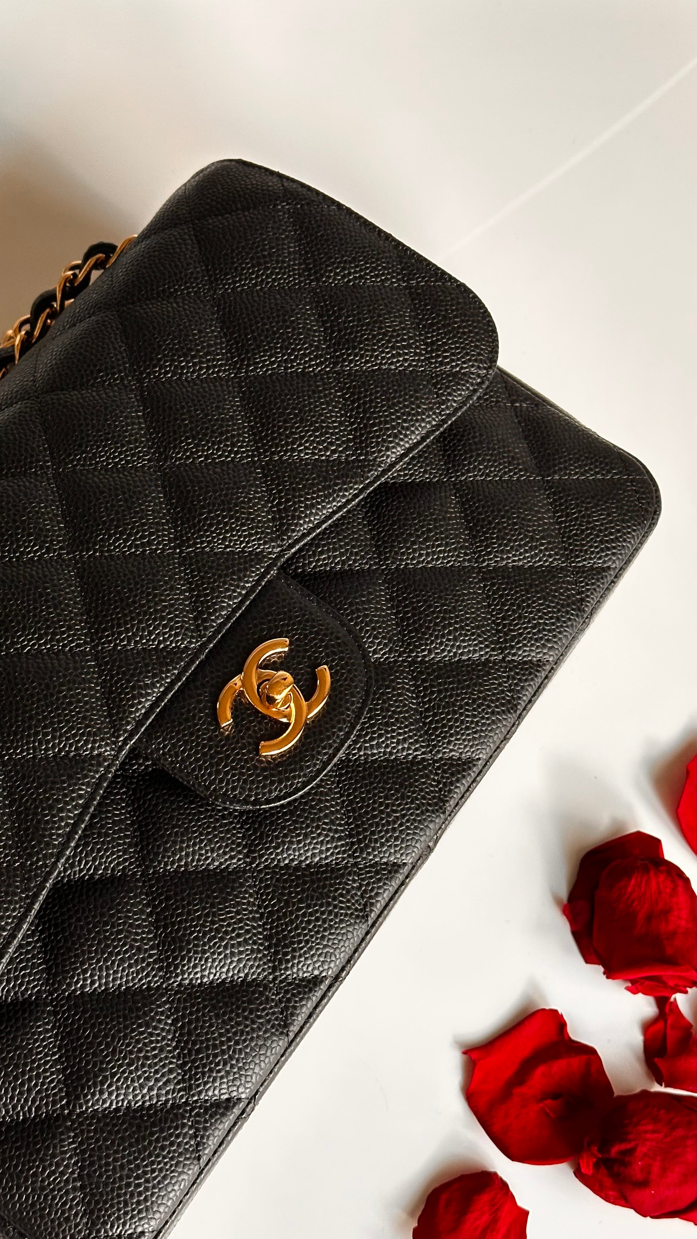 Chanel Jumbo Timeless Classic Double Flap Black Caviar GHW